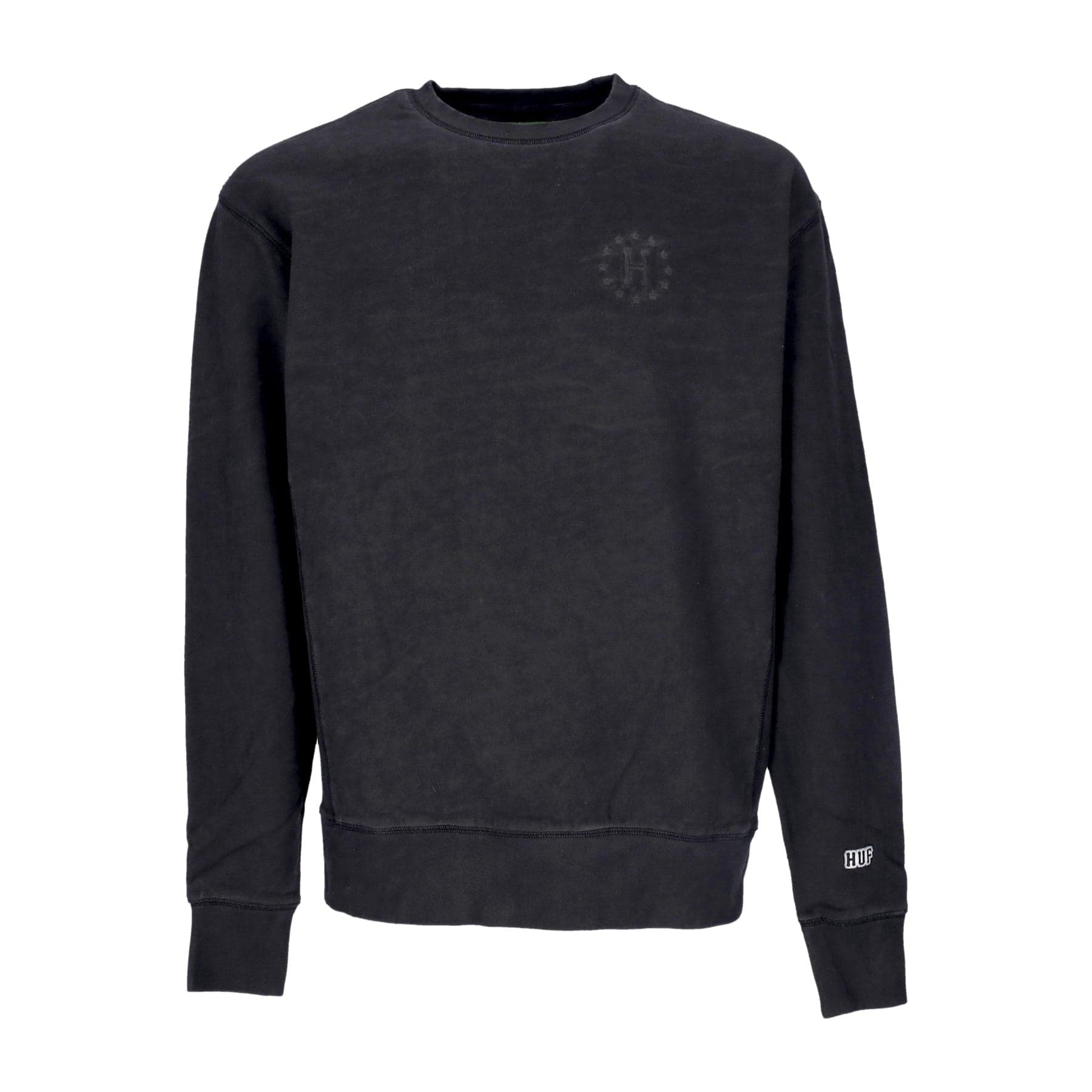 HUF Felpa Girocollo Uomo 12 Galaxies Faded Crewneck Gun Metal – giacca