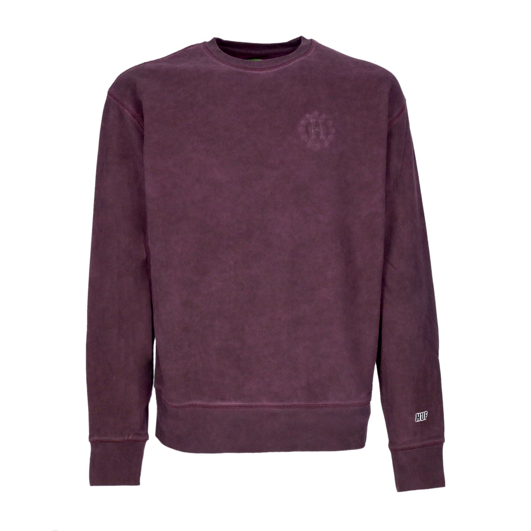 HUF Felpa Girocollo Uomo 12 Galaxies Faded Crewneck Wine - 3