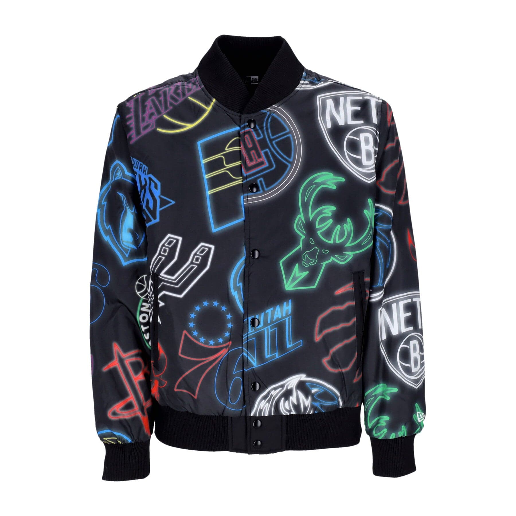 NEW ERA Giubbotto Bomber Uomo Nba All Over Print Bomber Black/multi - 4