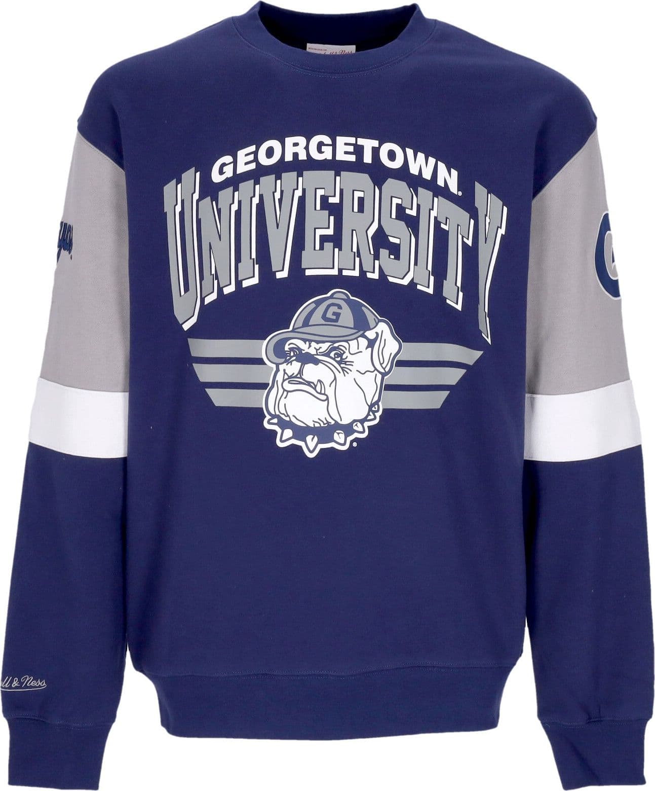 MITCHELL &amp; NESS Felpa Girocollo Uomo Ncaa All Over Crew 3.0 Geohoy Original Team Colors – Mitchell & Ness