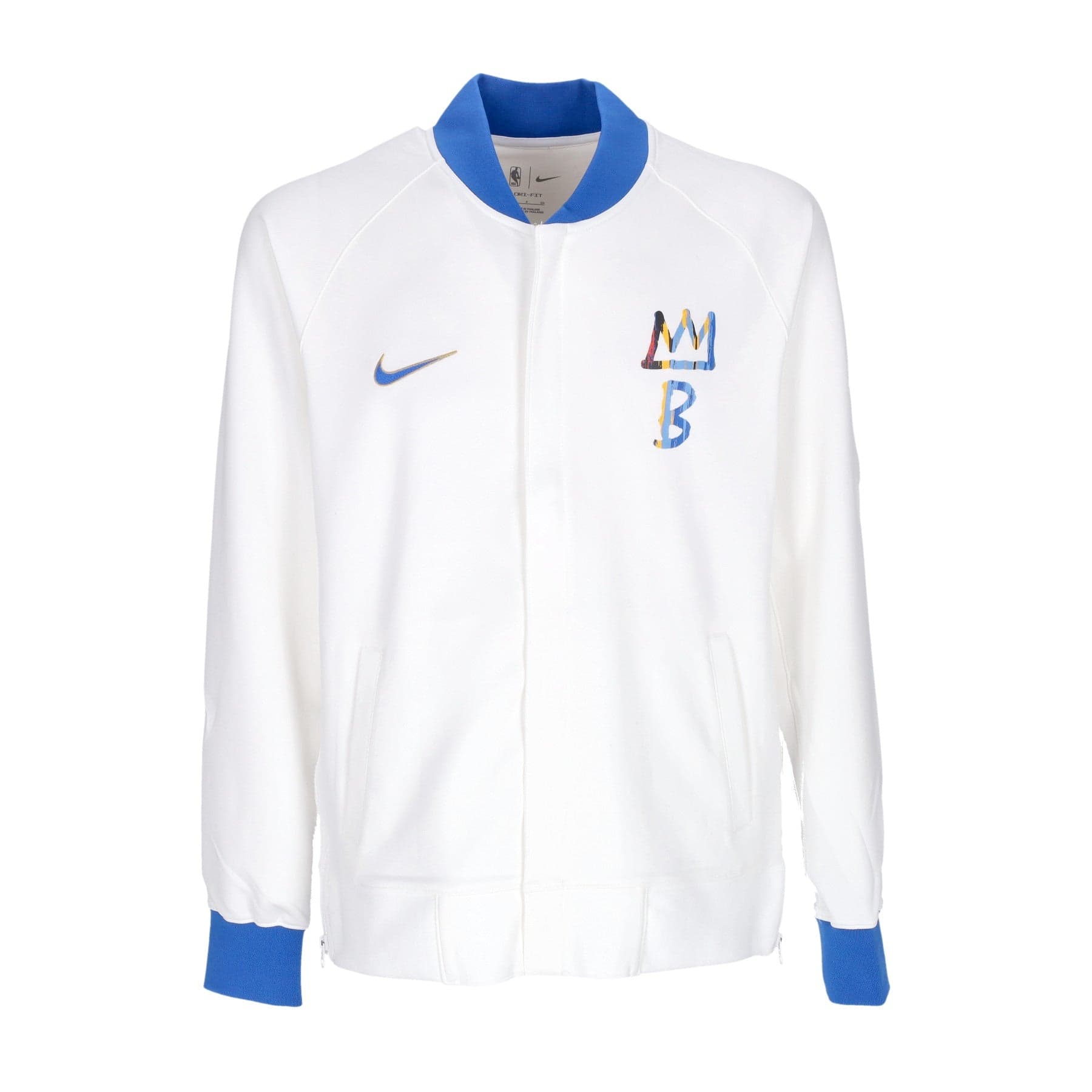 NIKE NBA Felpa Leggera College Uomo Nba City Edition Showtime Dri-fit Jacket Bronet White/white/white/royal Blue - 4