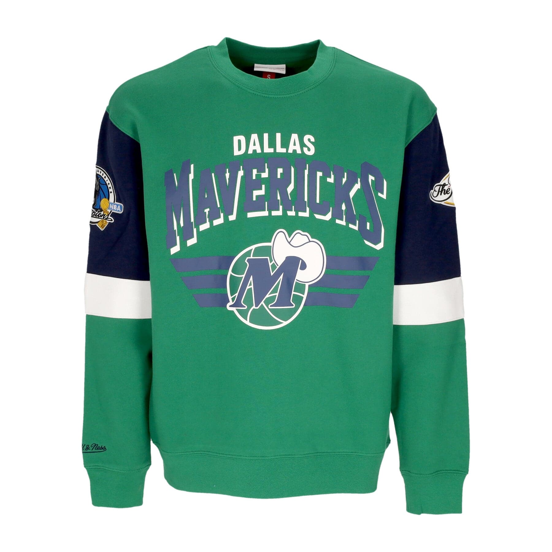 MITCHELL &amp; NESS Felpa Girocollo Uomo Nba All Over Crew 3.0 Dalmav Original Team Colors - 5