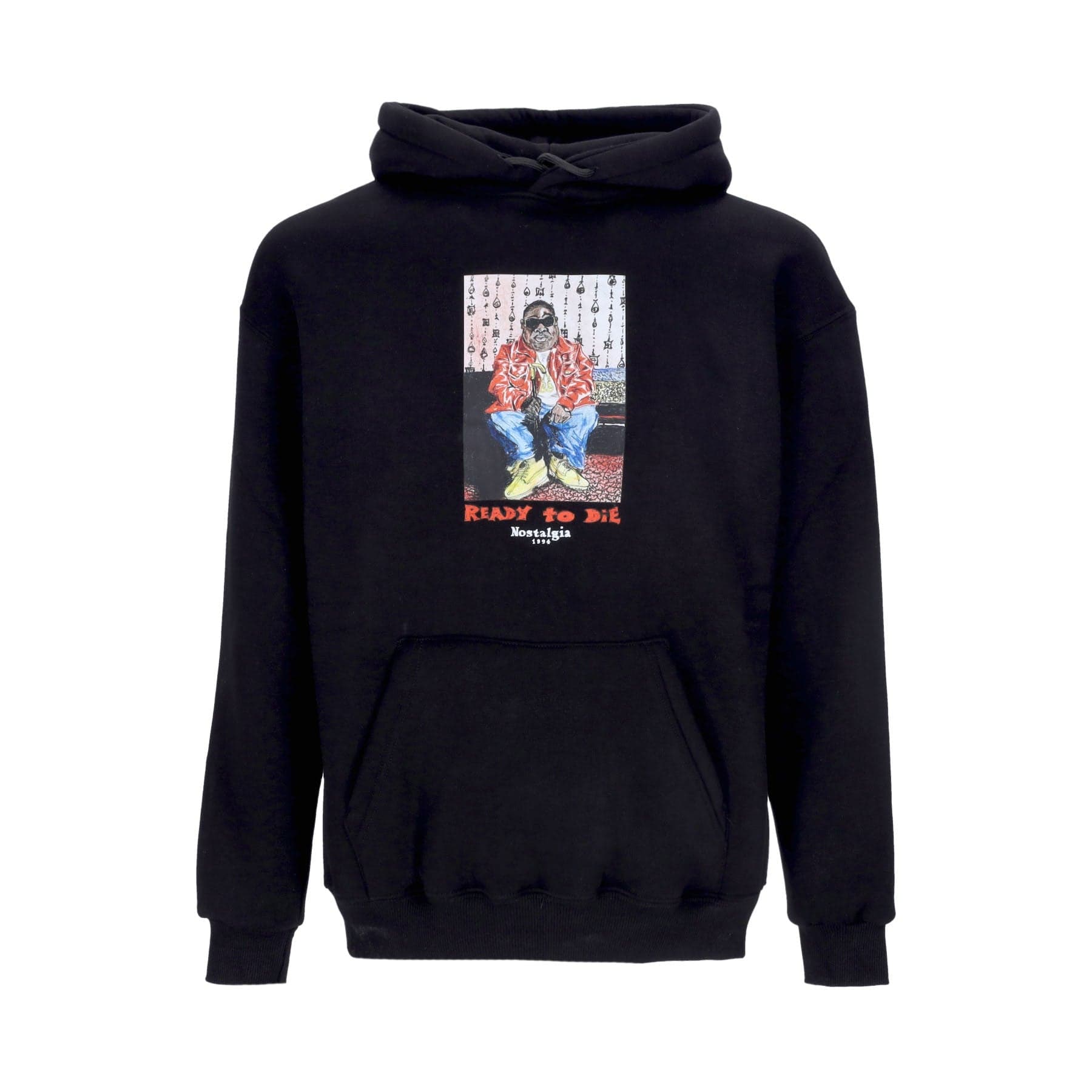 NOSTALGIA 1994 Felpa Cappuccio Uomo Biggie Hoodie Black - 4