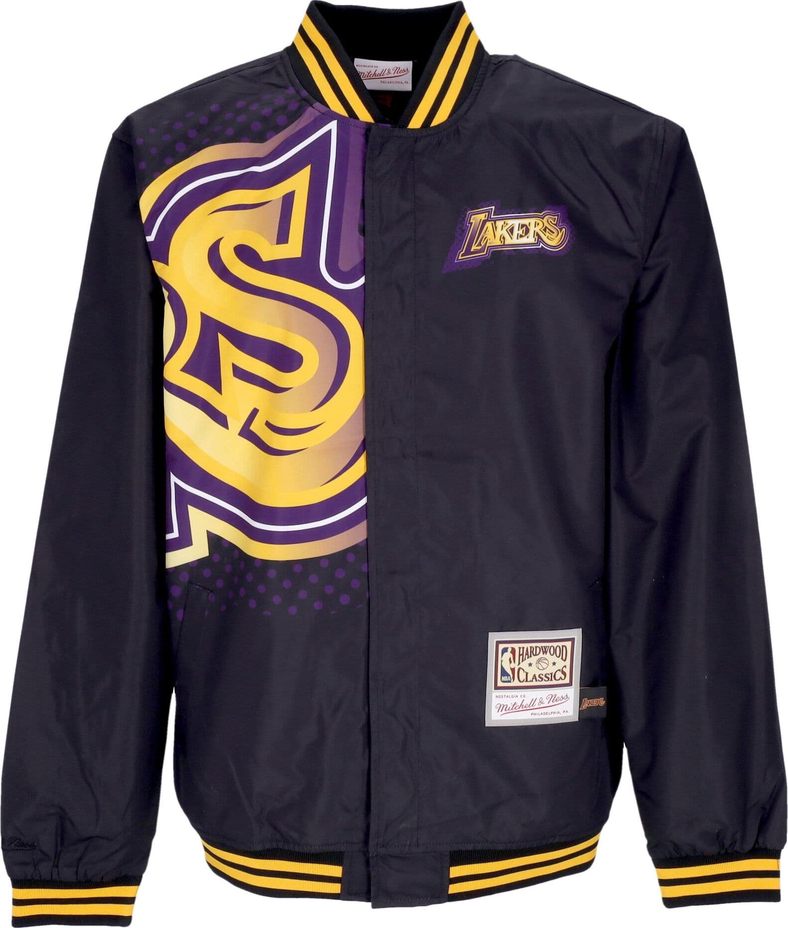 MITCHELL &amp; NESS Giubbotto Bomber Uomo Nba Big Face 7.0 Jacket Loslak Black – Mitchell & Ness – giacca