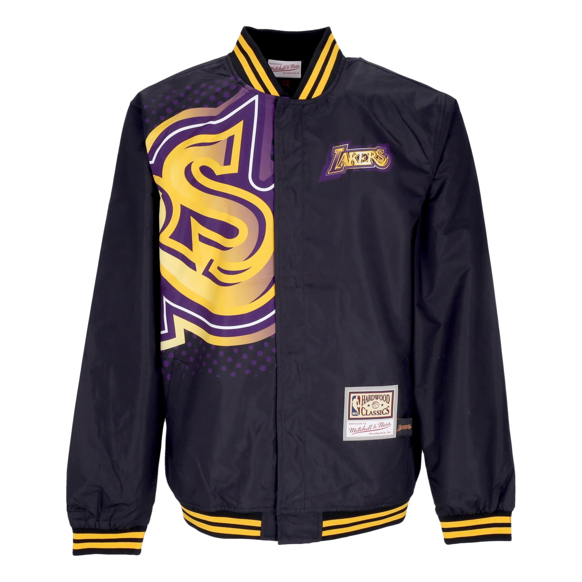 MITCHELL &amp; NESS Giubbotto Bomber Uomo Nba Big Face 7.0 Jacket Loslak Black - 3