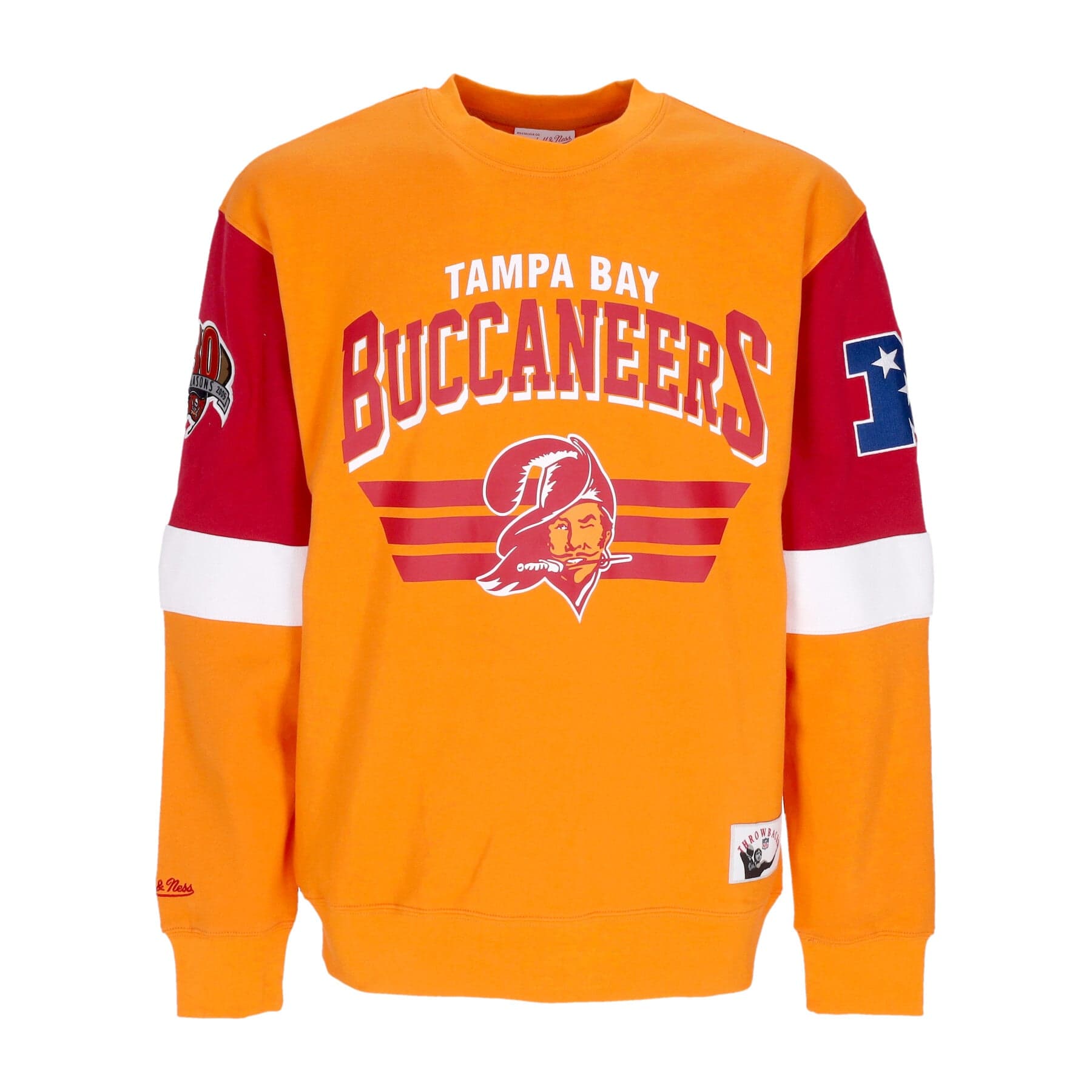 MITCHELL &amp; NESS Felpa Girocollo Uomo Nfl All Over Crew 3.0 Tambuc Original Team Colors - 5