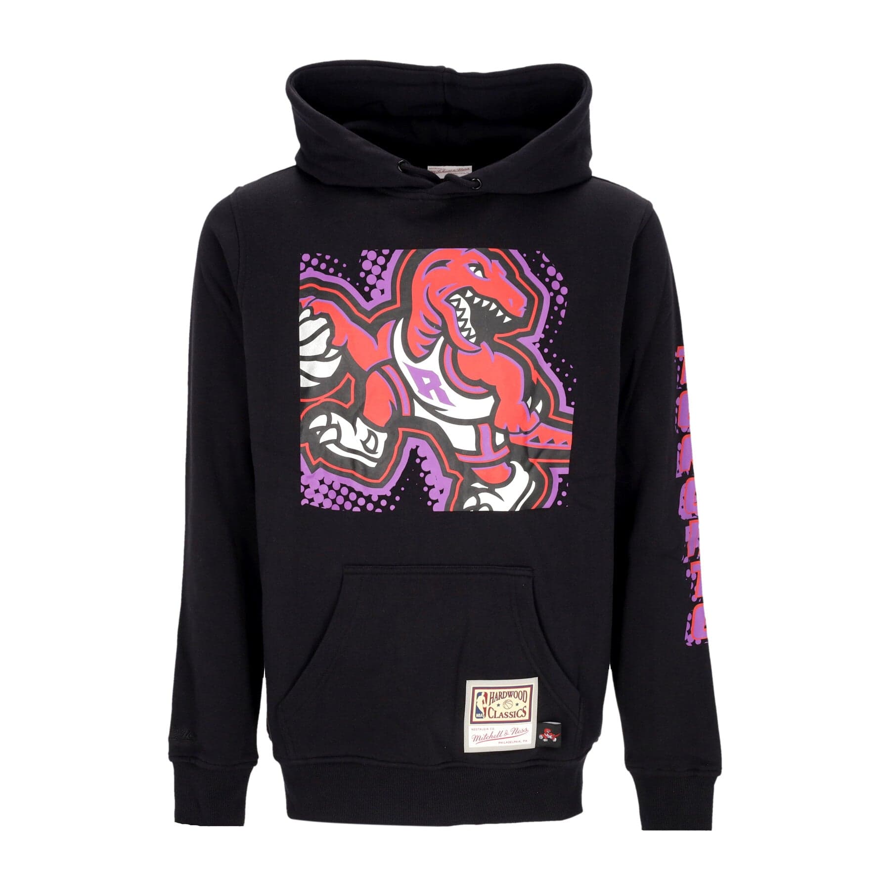 MITCHELL &amp; NESS Felpa Cappuccio Uomo Nba Big Face 7.0 Hoodie Torrap Black - 4