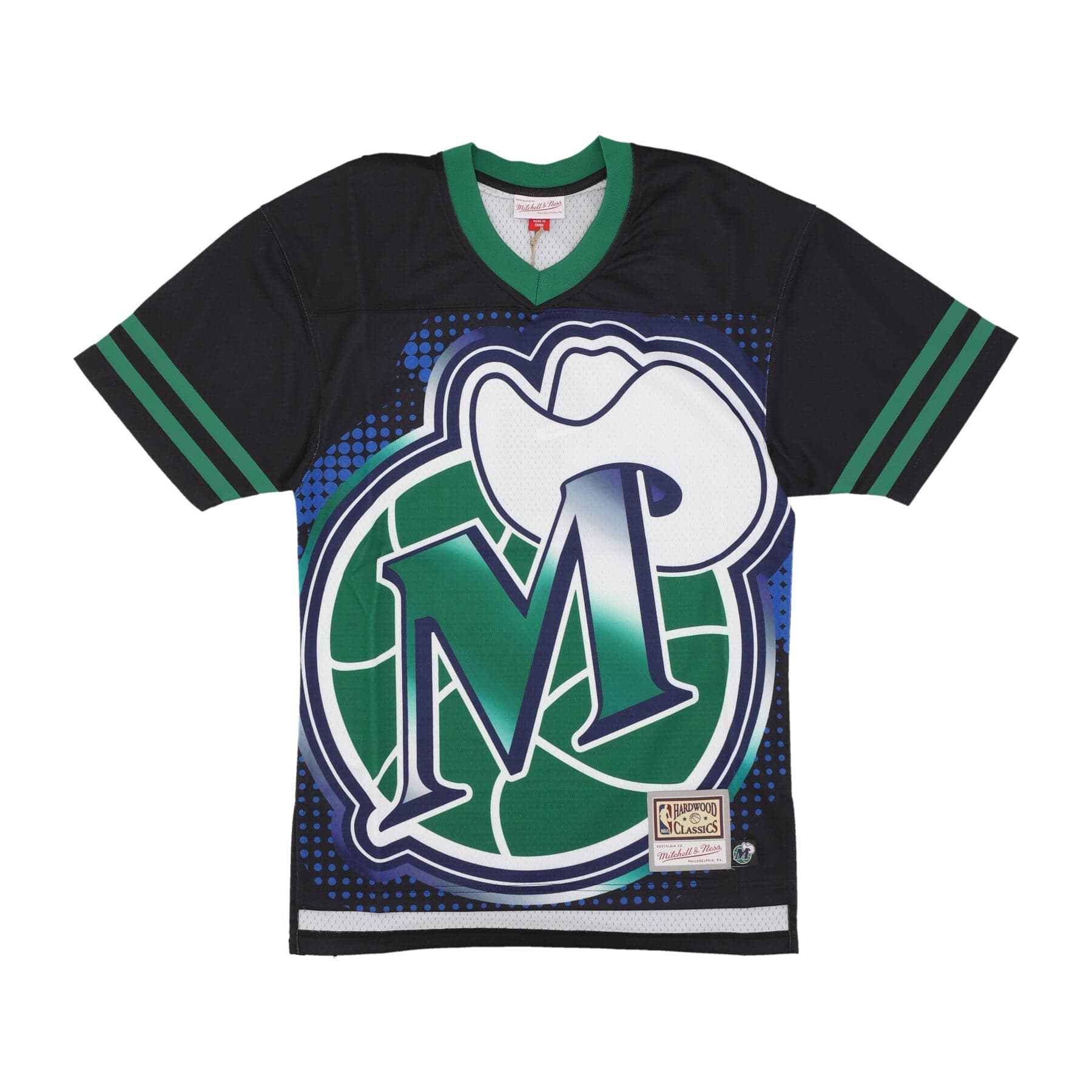 MITCHELL &amp; NESS Casacca Football Americano Uomo Nba Big Face 7.0 Fashion Jersey Dalmav Black - 3