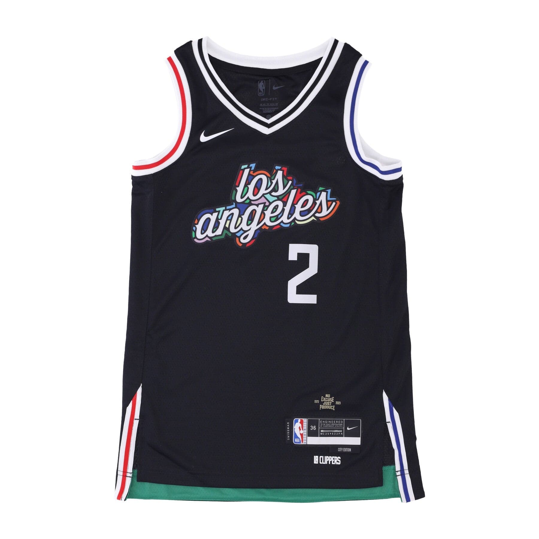 NIKE NBA Canotta Basket Uomo Nba Dri Fit Swingman Jersey City Edition No 2 Kawhi Leonard Loscli Black - 6