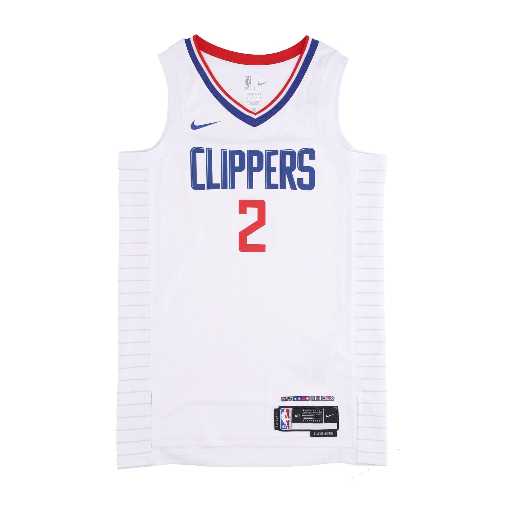 NIKE NBA Canotta Basket Uomo Nba Dri-fit Swingman Jersey Association 2022/23 No 2 Kawhi Leonard Loscli White - 5