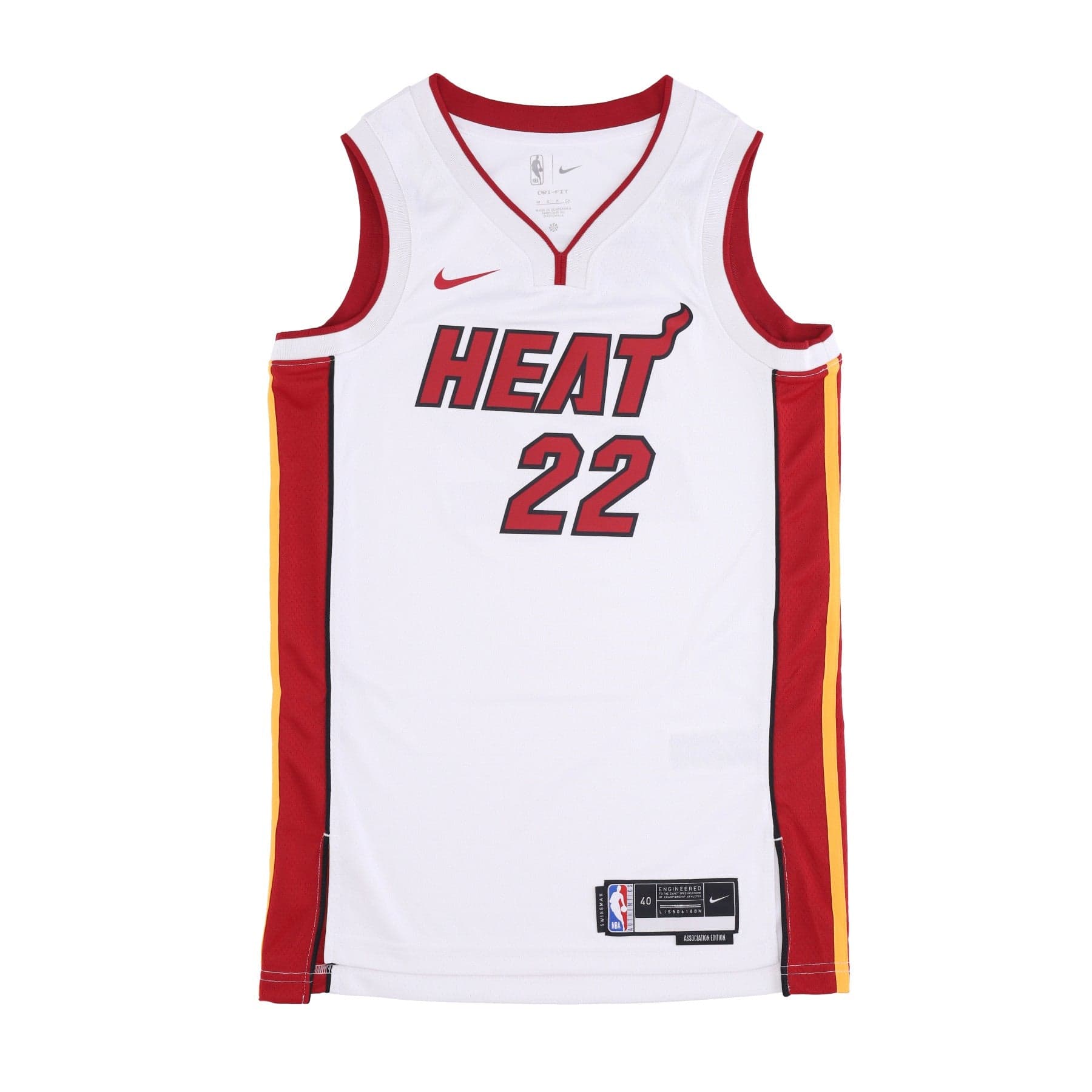 NIKE NBA Canotta Basket Uomo Nba Dri-fit Swingman Jersey Association 2022/23 No 22 Jimmy Butler Miahea White - 5