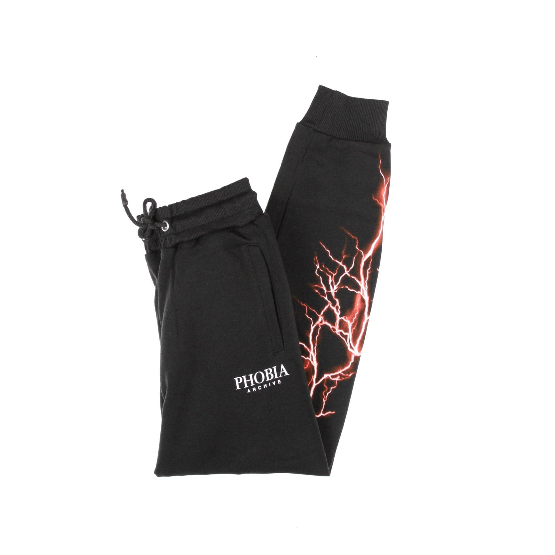 PHOBIA Pantalone Tuta Leggero Uomo Red Lightning Pants Black/red - 5