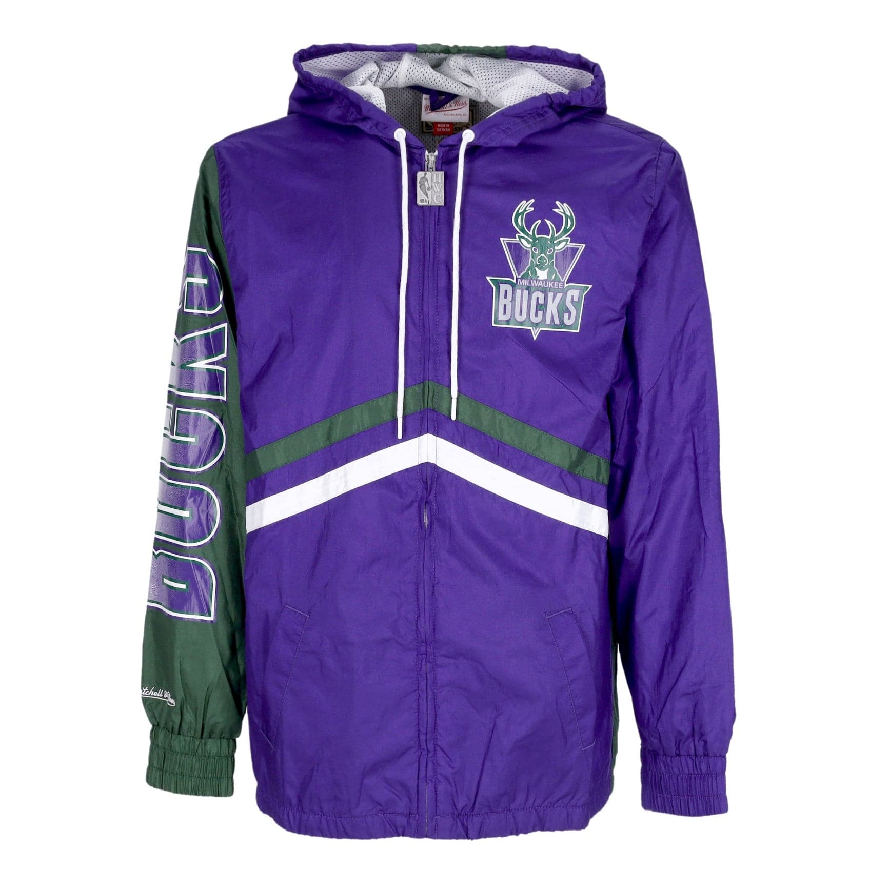 MITCHELL &amp; NESS Giacca a Vento Uomo Nba Undeniable Full Zip Windbreaker Hardwood Classics Milbuc Purple - 5