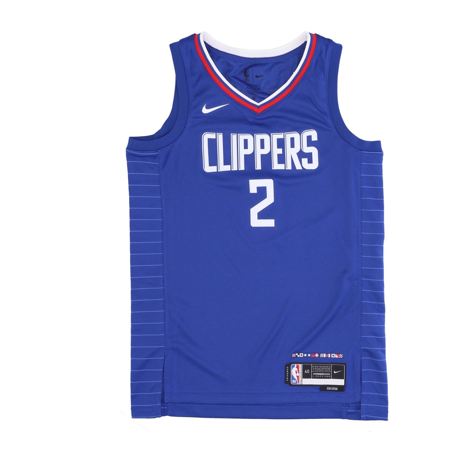 NIKE NBA Canotta Basket Uomo Nba Dri Fit Swingman Jersey Icon Edition 22 No 2 Khawi Leonard Loscli Rush Blue - 5