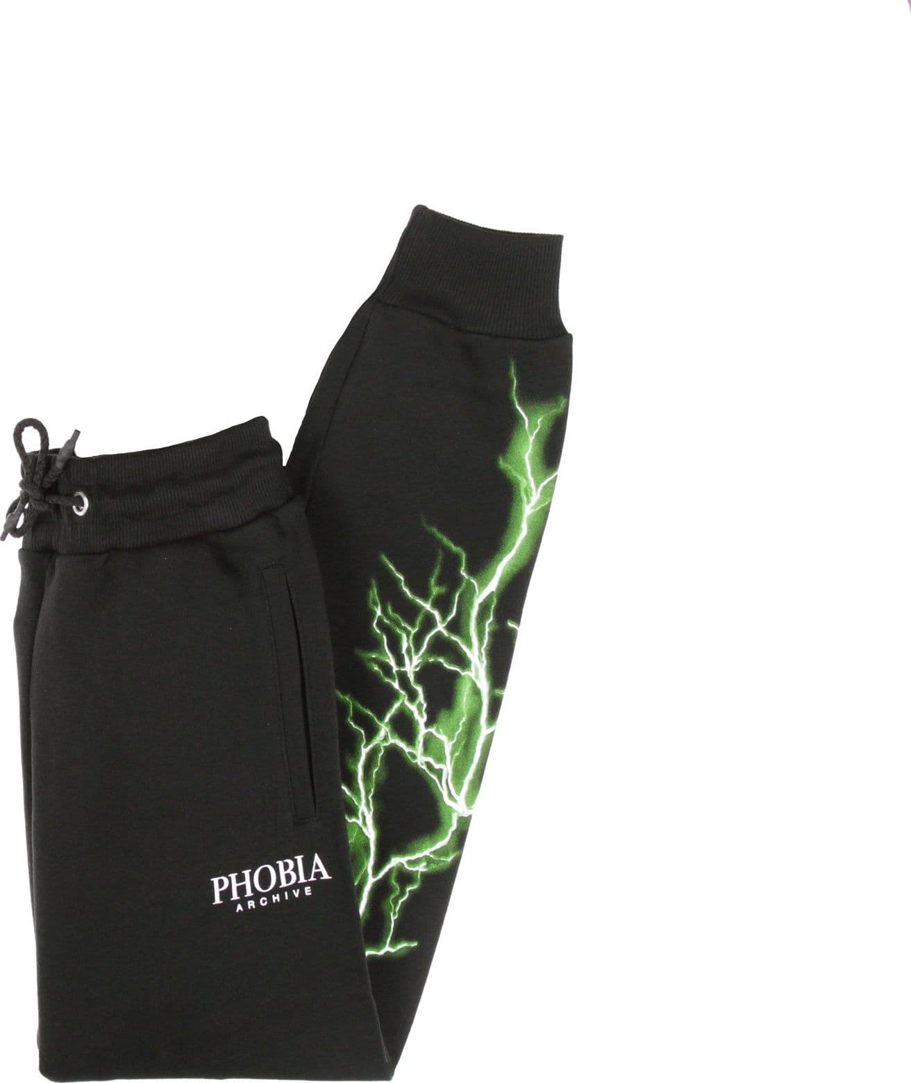 PHOBIA Pantalone Tuta Leggero Uomo Green Lightning Pants Black/green – pantaloni