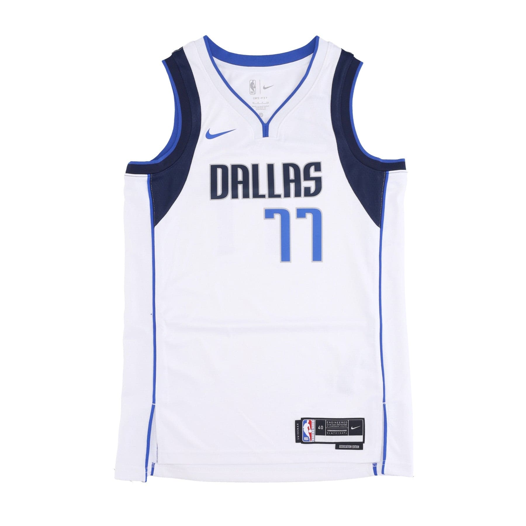 NIKE NBA Canotta Basket Uomo Nba Dri-fit Swingman Jersey Association 2022/23 No 77 Luka Doncic Dalmav White - 5