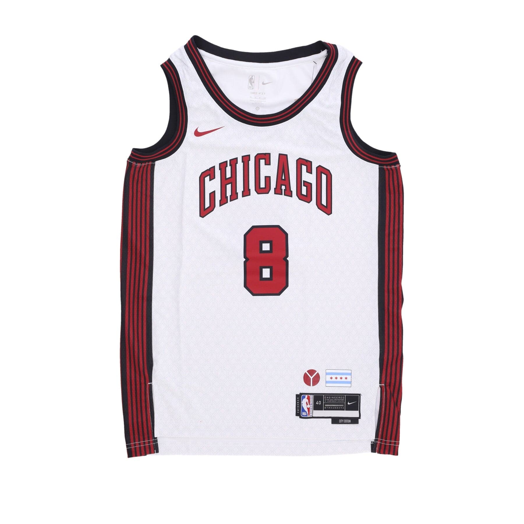 NIKE NBA Canotta Basket Uomo Nba City Edition 22 Dri-fit Swingman Jersey No 8 Zach Lavine Chibul White - 3