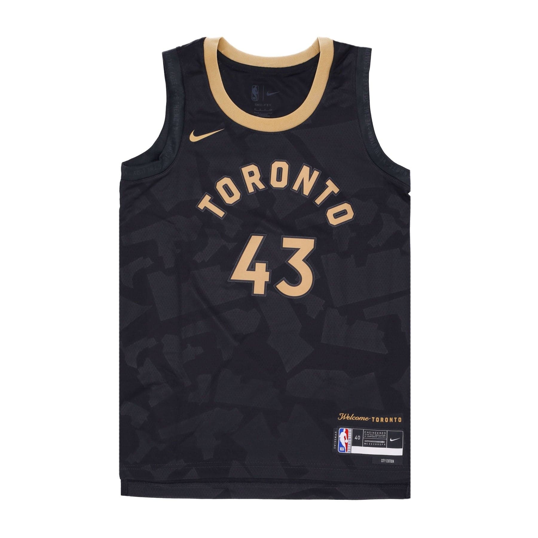 NIKE NBA Canotta Basket Uomo Nba City Edition 22 Dri-fit Jersey No 43 Pascal Siakam Torrap Black - 4