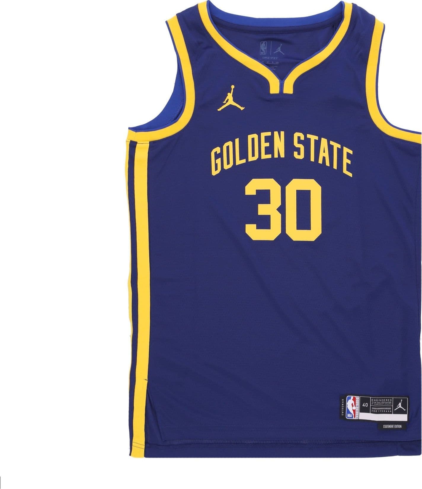 JORDAN NBA Canotta Basket Uomo Nba Statement 22 Dri-fit Swingman Jersey No 30 Stephen Curry Golwar Loyal Blue – 2XL – dorato