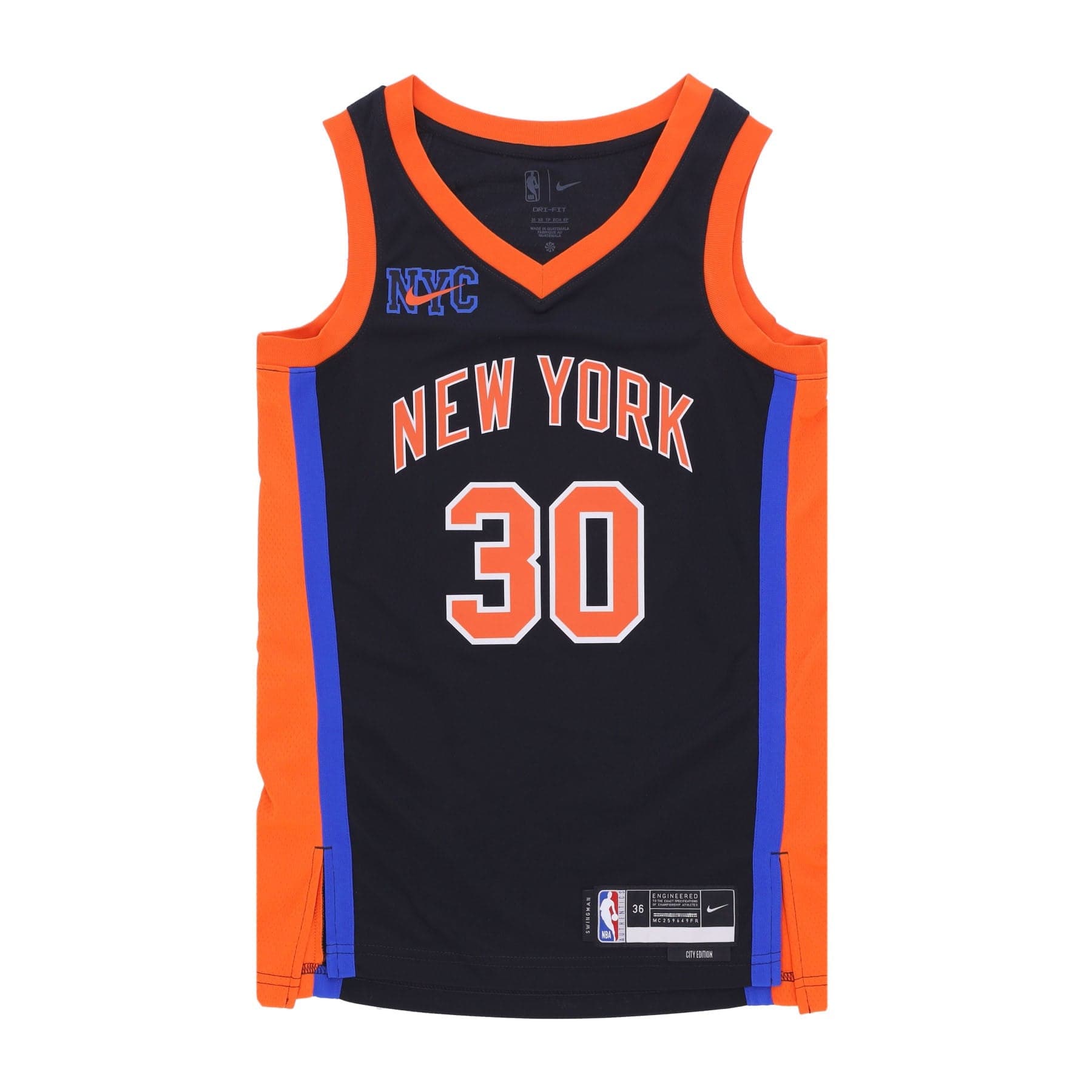 NIKE NBA Canotta Basket Uomo Nba City Edition 22 Dri-fit Swingman Jersey No 30 Julius Randle Neykni Black - 6