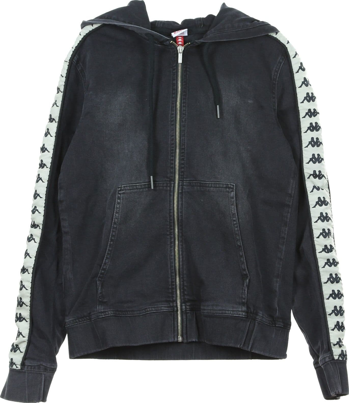 KAPPA Felpa Cappuccio Zip Uomo Banda Bredei Black/beige Lt Sand - 3
