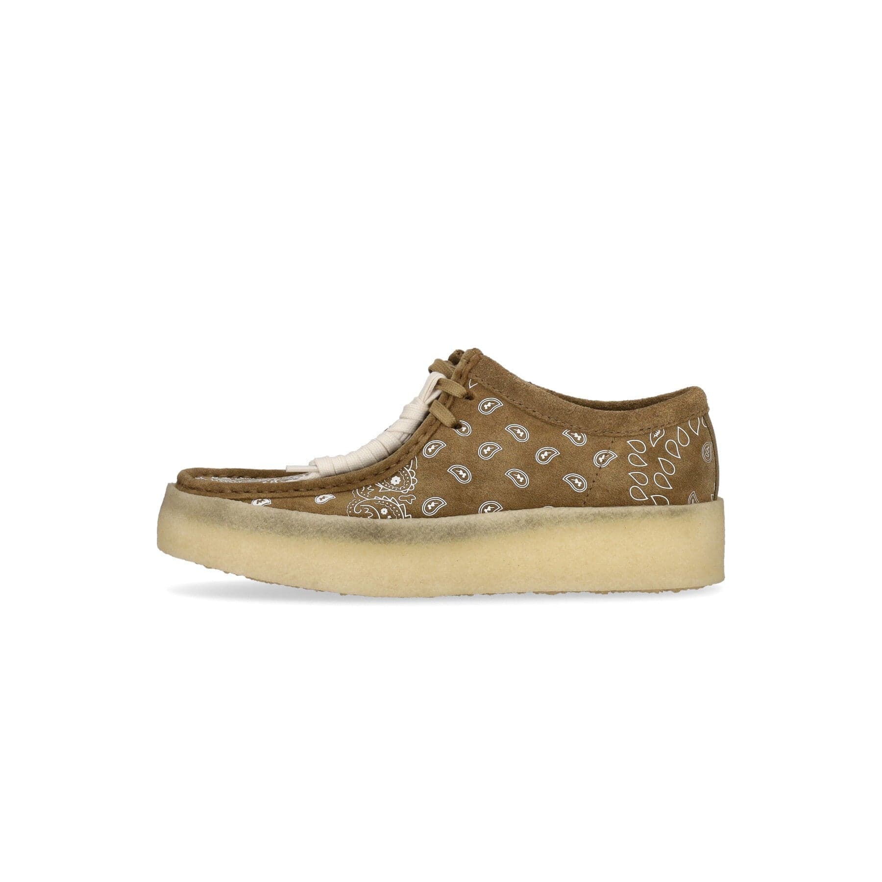 CLARKS Scarpa Lifestyle Uomo Wallabee Cup Dark Olive Print - 10