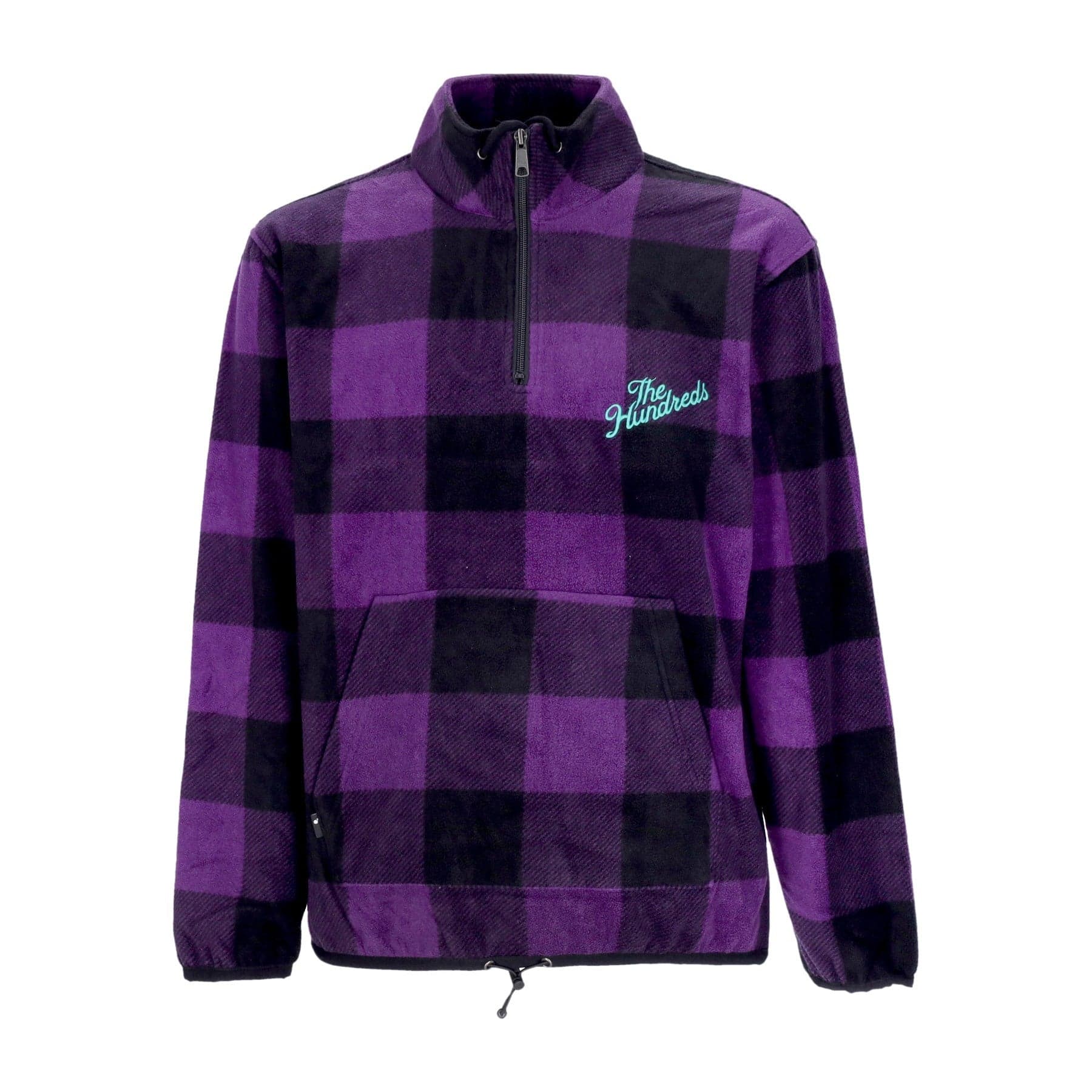 THE HUNDREDS Felpa Collo Alto Uomo Buffalo Mock Neck Pullover Purple - 4