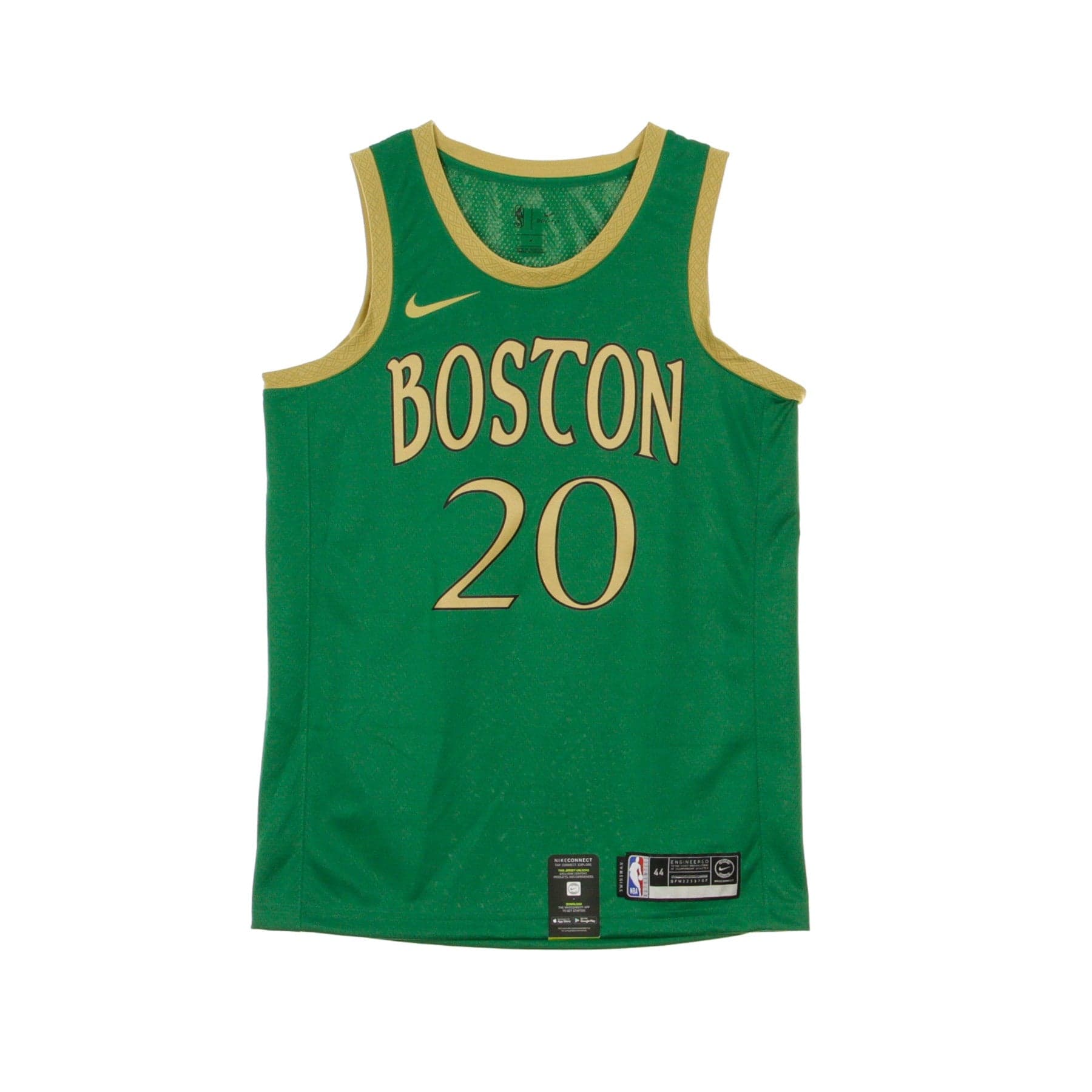NIKE NBA Canotta Basket Uomo Nba Swingman Jersey City Edition No 20 Gordon Hayward Boscel Clover/club Gold - 6