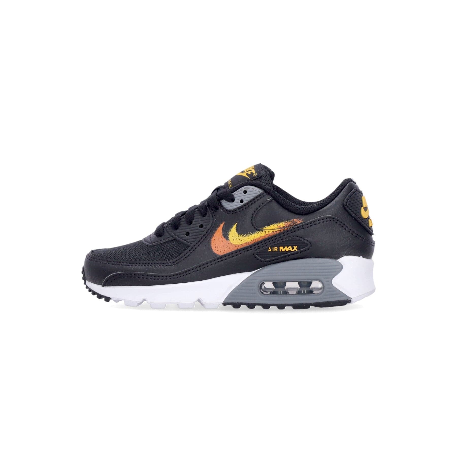 Nike Scarpa Bassa Uomo Air Max 90 Black/safety Orange/university Gold - 7
