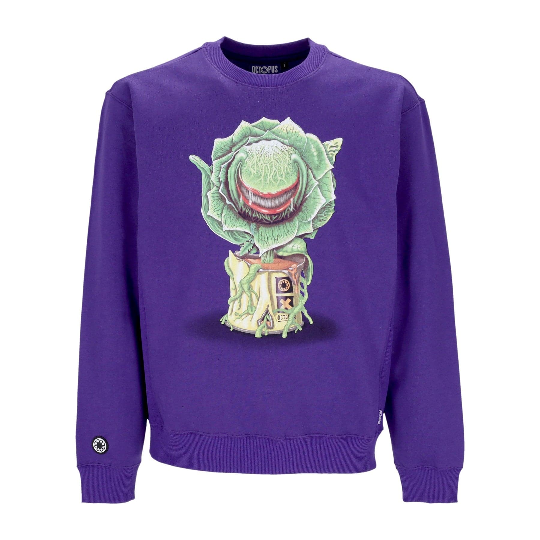 OCTOPUS Felpa Girocollo Uomo Feed Me Crewneck Purple - 4