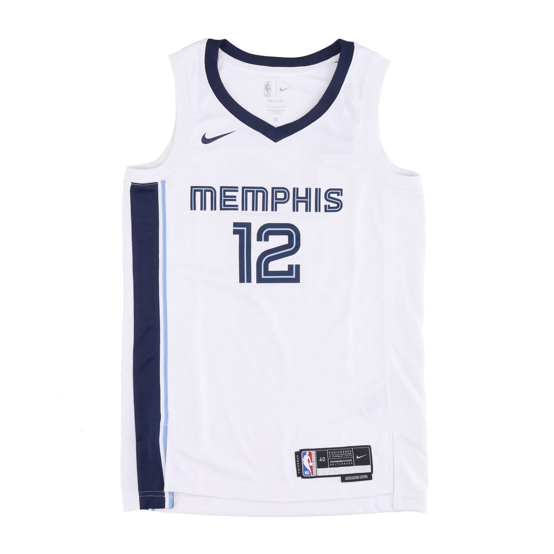 NIKE NBA Canotta Basket Uomo Nba Dri-fit Swingman Jersey Association Edition 22 No 12 Ja Morant Memgri White - 5