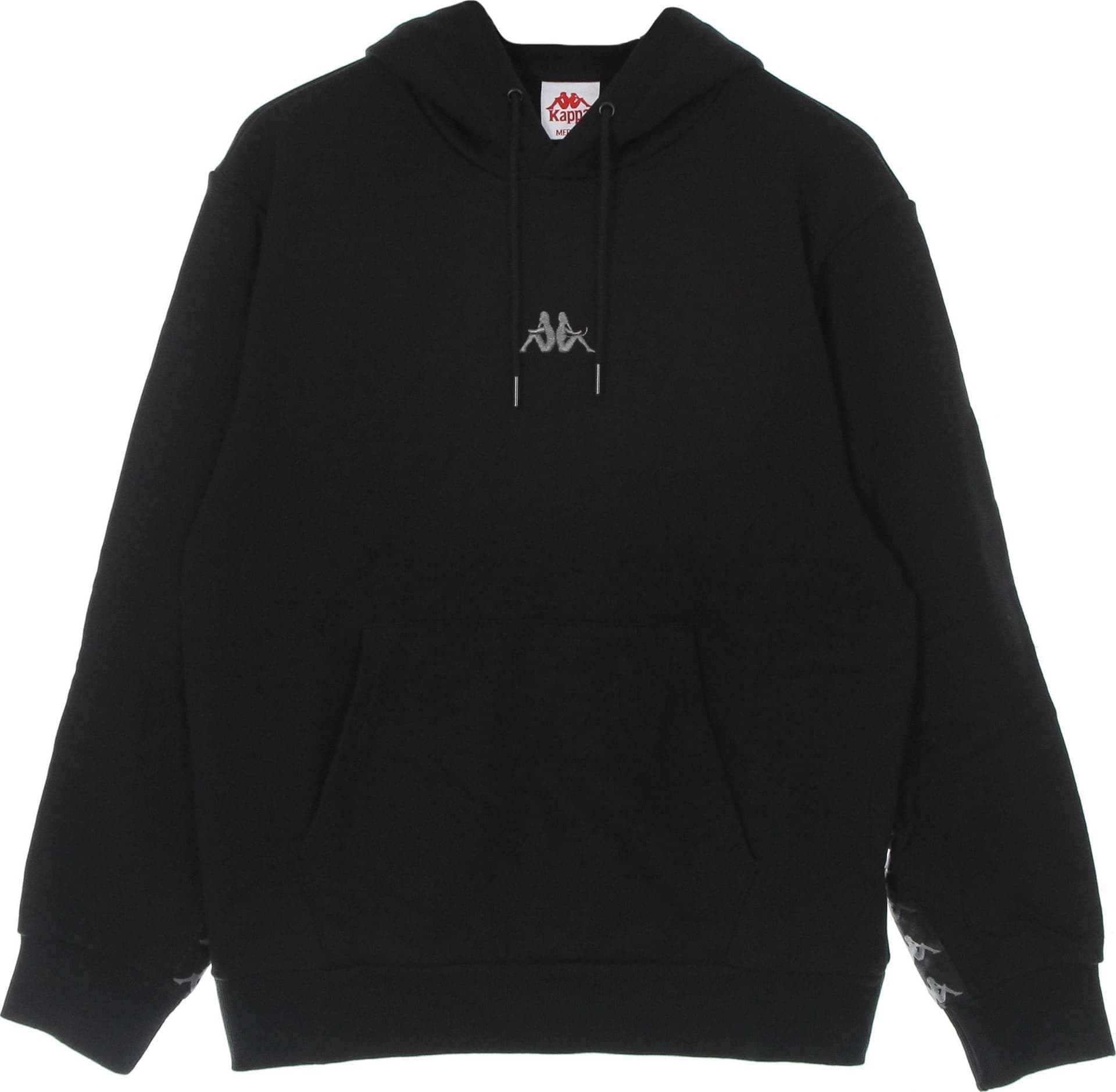 KAPPA Felpa Leggera Cappuccio Uomo Banda Crest Black - 5