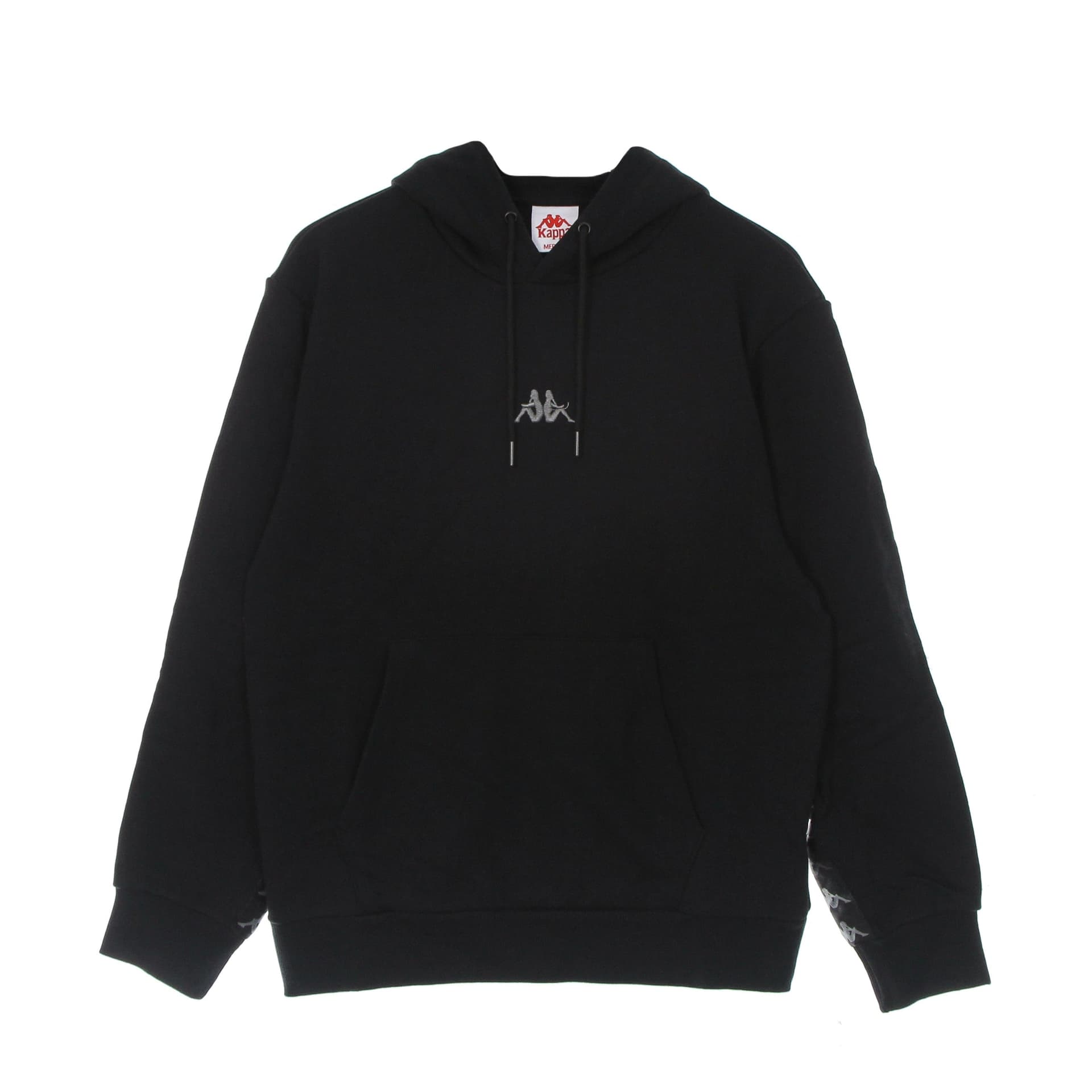 KAPPA Felpa Leggera Cappuccio Uomo Banda Crest Black - 5