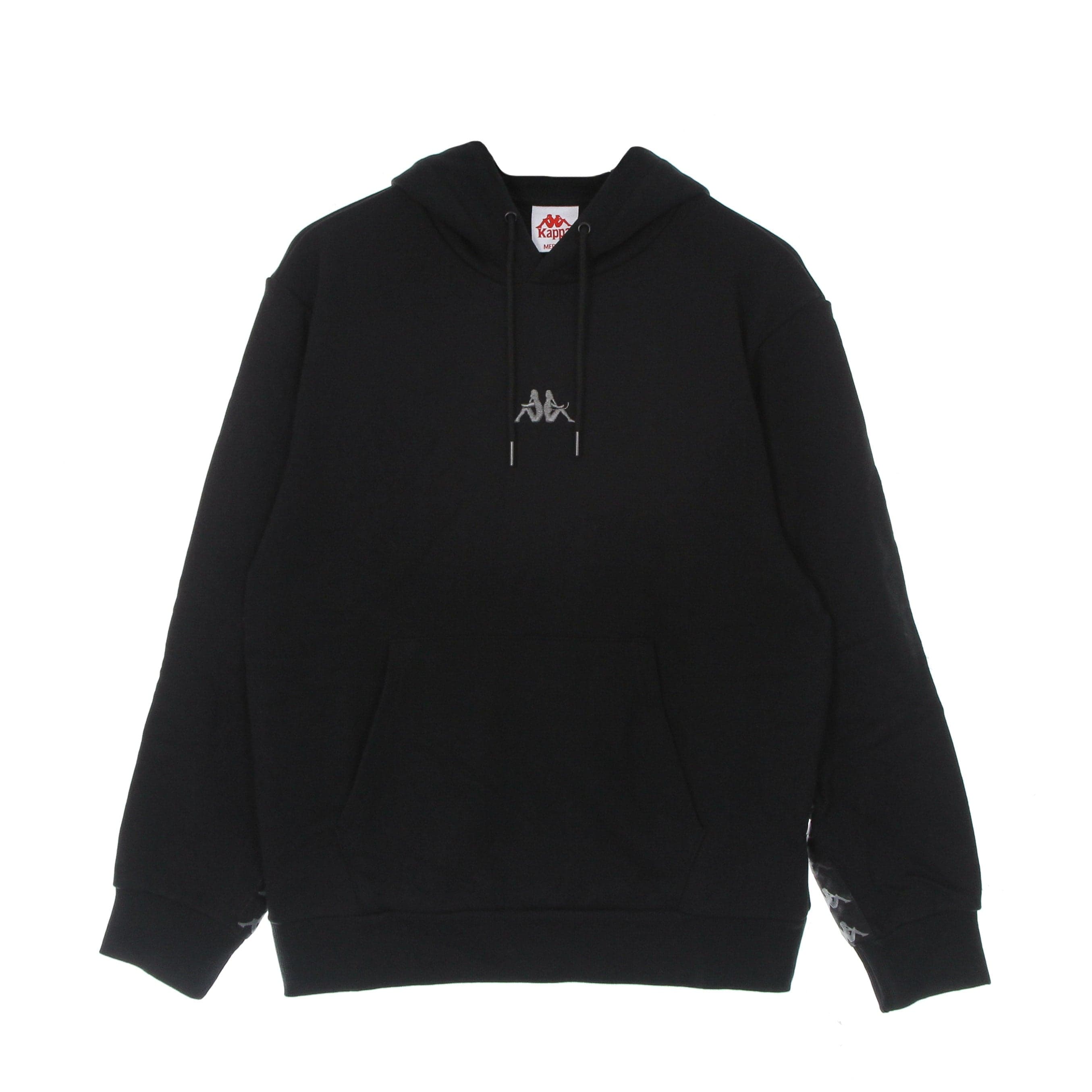 KAPPA Felpa Leggera Cappuccio Uomo Banda Crest Black - 5