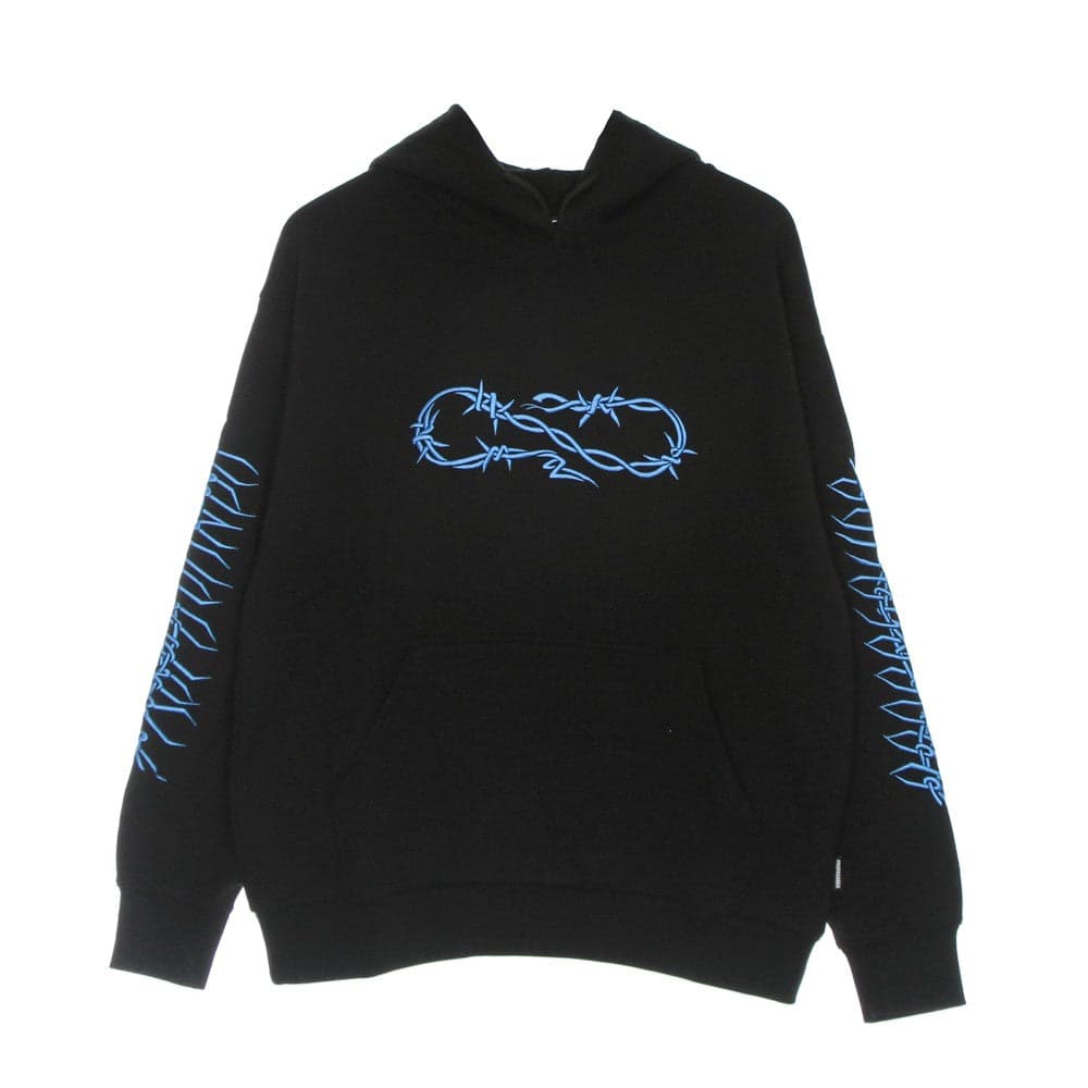 PROPAGANDA Felpa Leggera Cappuccio Uomo Wire Blue Hoodie Black/blue - 4