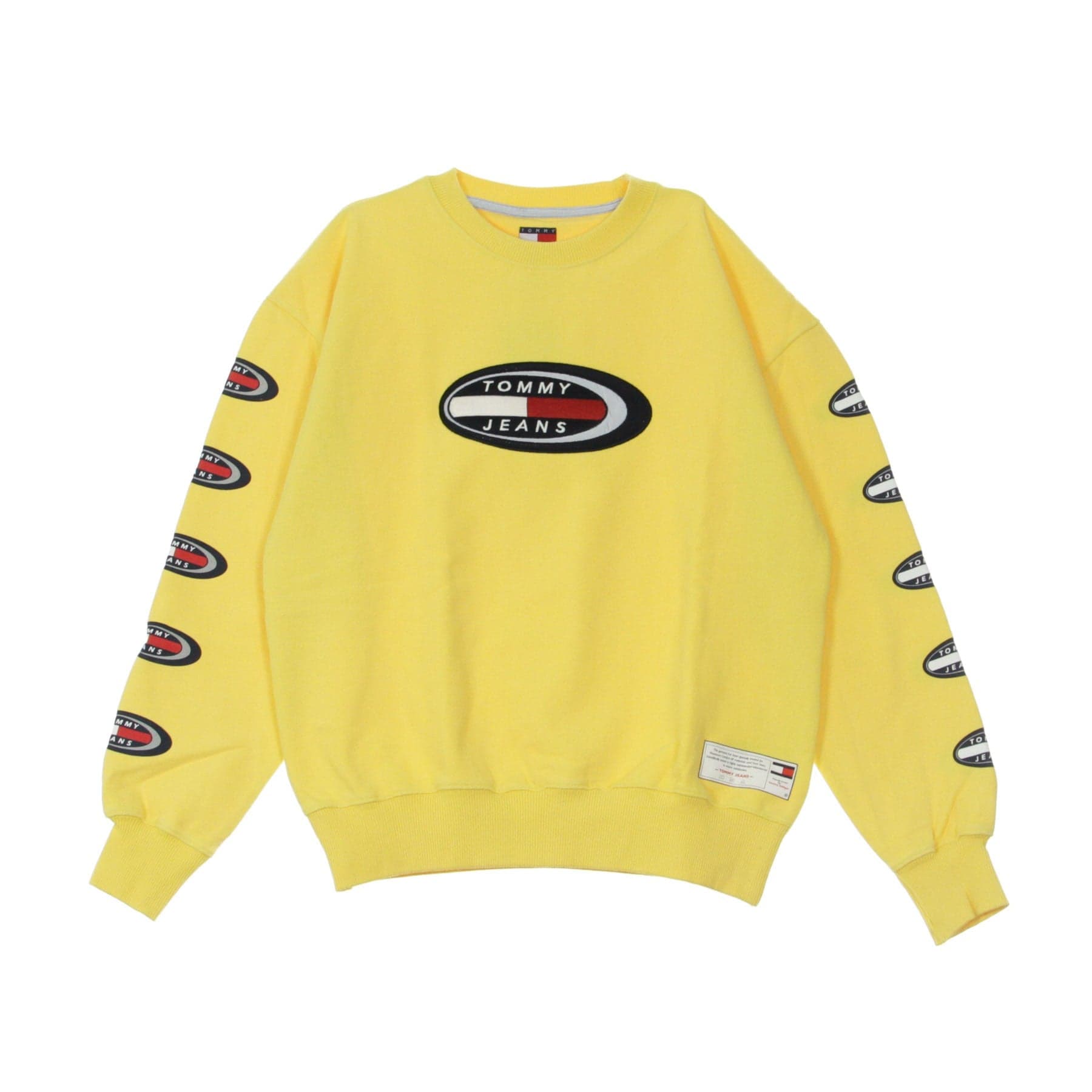 Tommy Hilfiger Felpa Leggera Girocollo Donna Oval Sweatshirt Goldfinch - 4