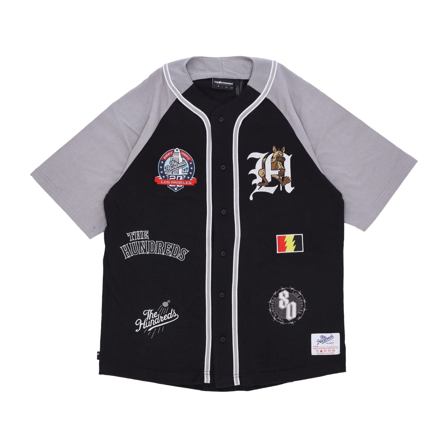 THE HUNDREDS Casacca Bottoni Uomo League Jersey Black - 3