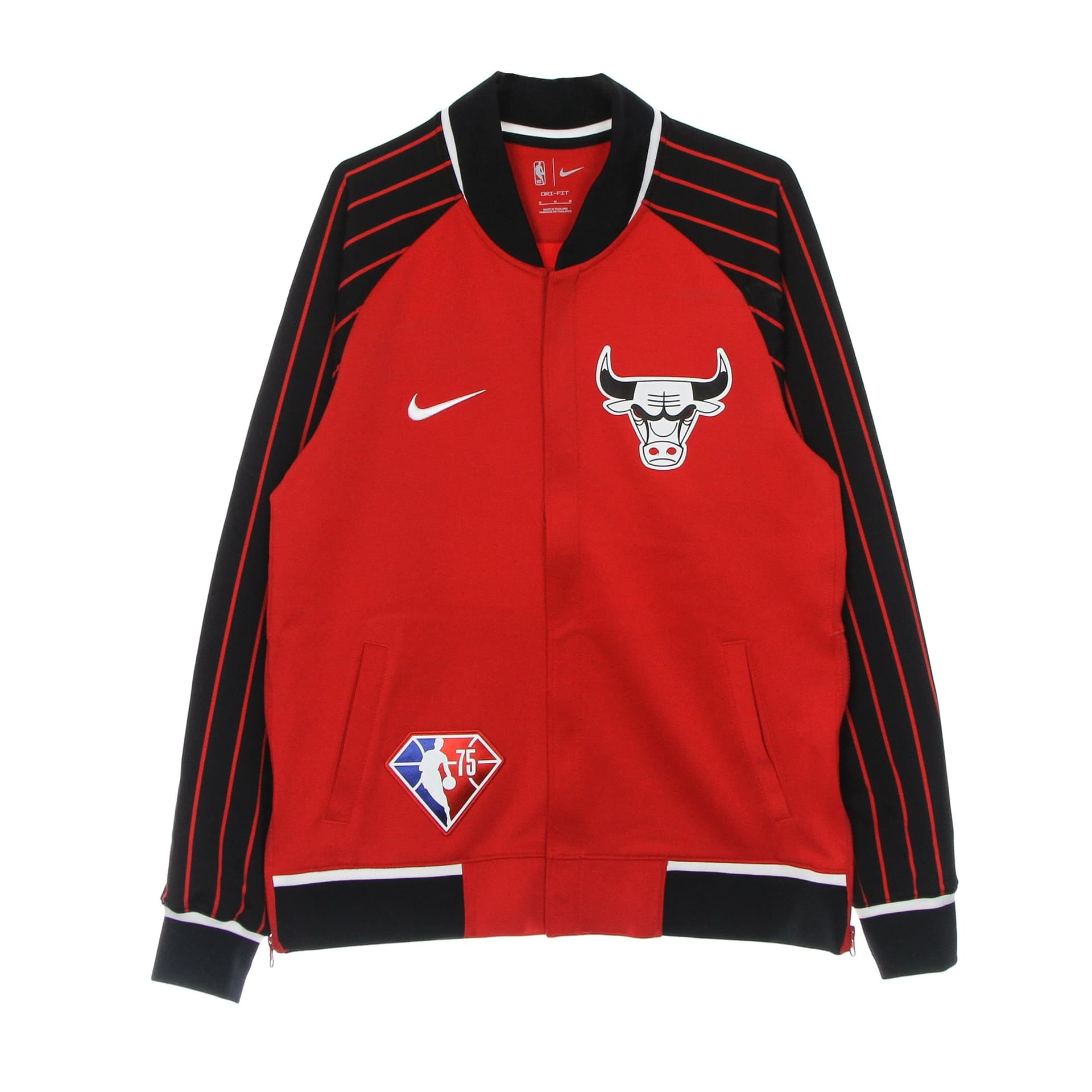 NIKE NBA Felpa Leggera College Uomo Nba Dri Fit Showtime City Edition L/s Jacket Chibul University Red/black/white - 6