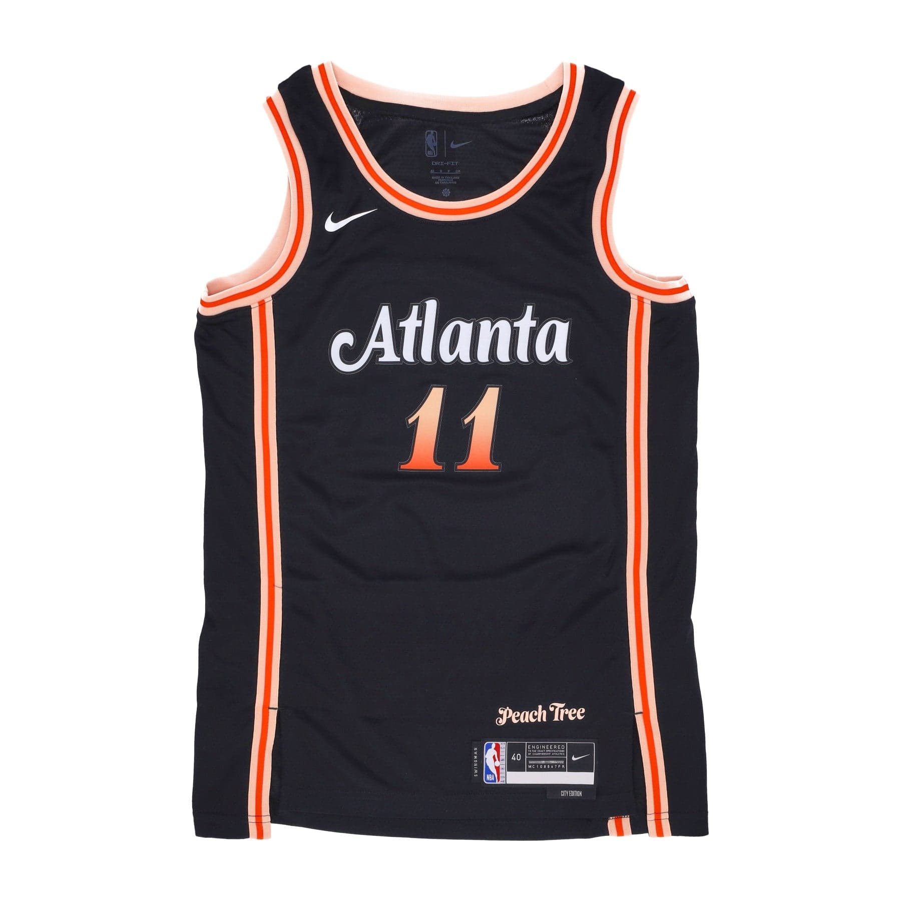 NIKE NBA Canotta Basket Uomo Nba City Edition 22 Dri-fit Swingman Jersey No 11 Trae Young Atlhaw Black - 4
