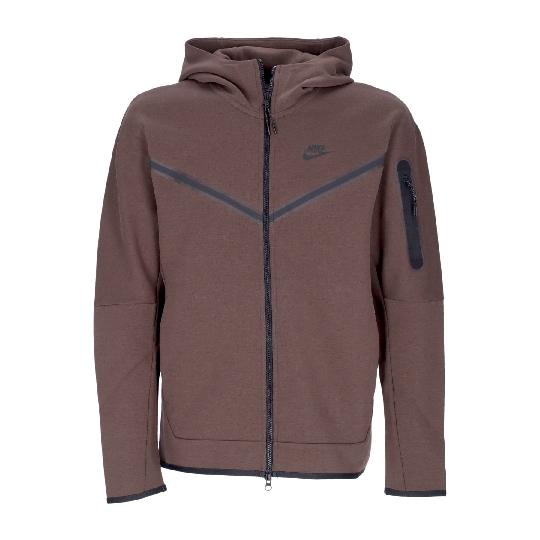 Nike Felpa Leggera Cappuccio Zip Uomo Sportswear Tech Fleece Full-zip Hoodie Baroque Brown/baroque Brown/black - 5