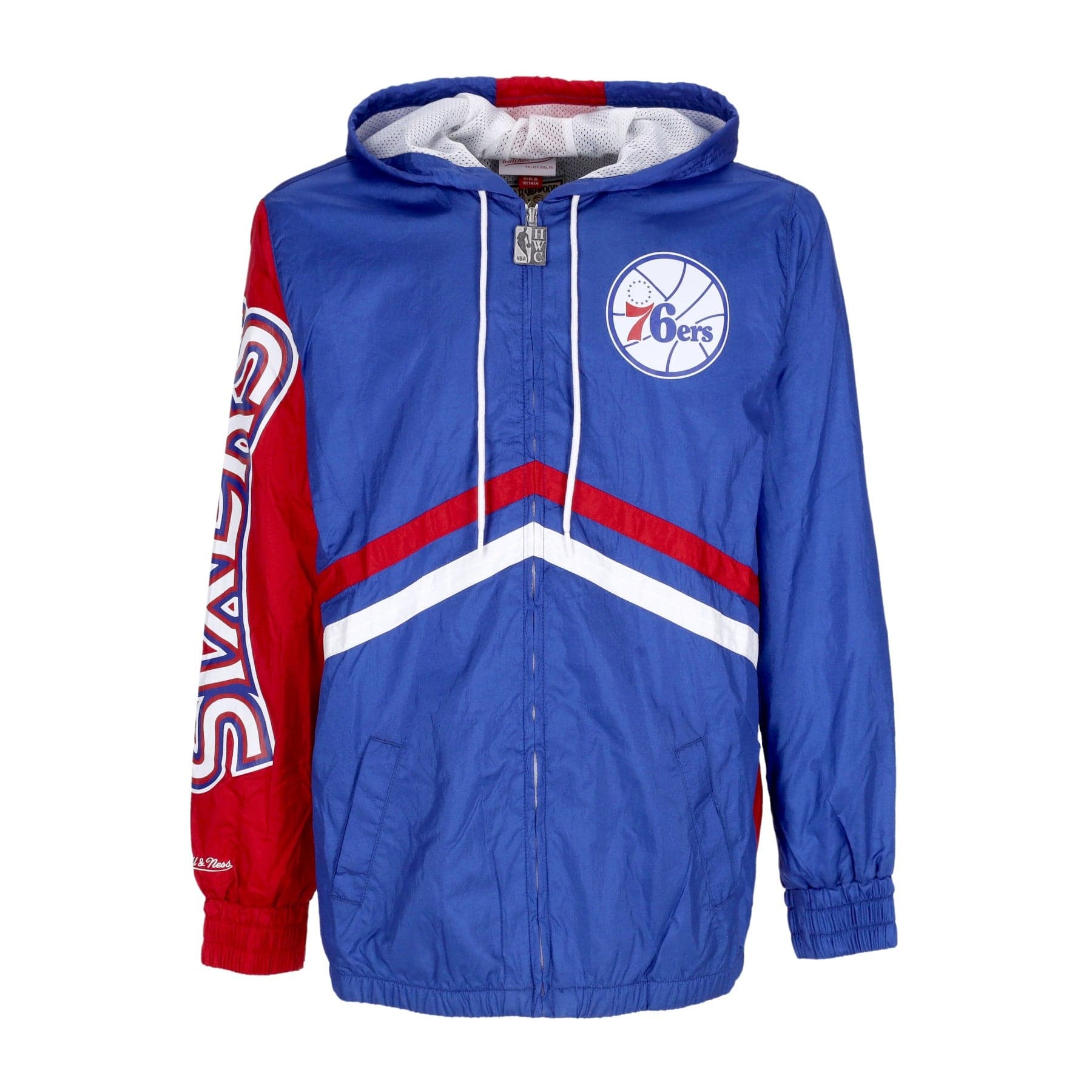 MITCHELL &amp; NESS Giacca a Vento Uomo Nba Undeniable Full Zip Windbreaker Hardwood Classics Phi76e Royal - 5