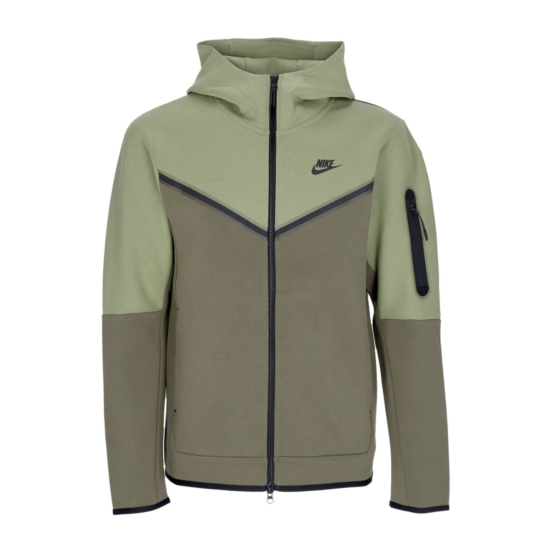 Nike Felpa Leggera Cappuccio Zip Uomo Sportswear Tech Fleece Hoodie Alligator/medium Olive/black - 4