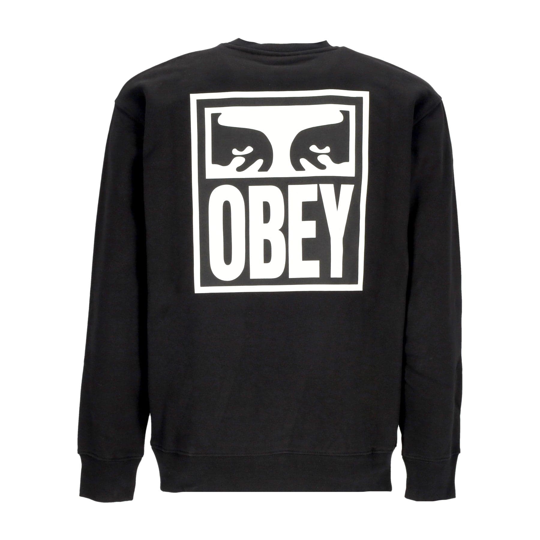 OBEY Felpa Girocollo Uomo Eyes Icon Crew Premium Fleece Black - 4