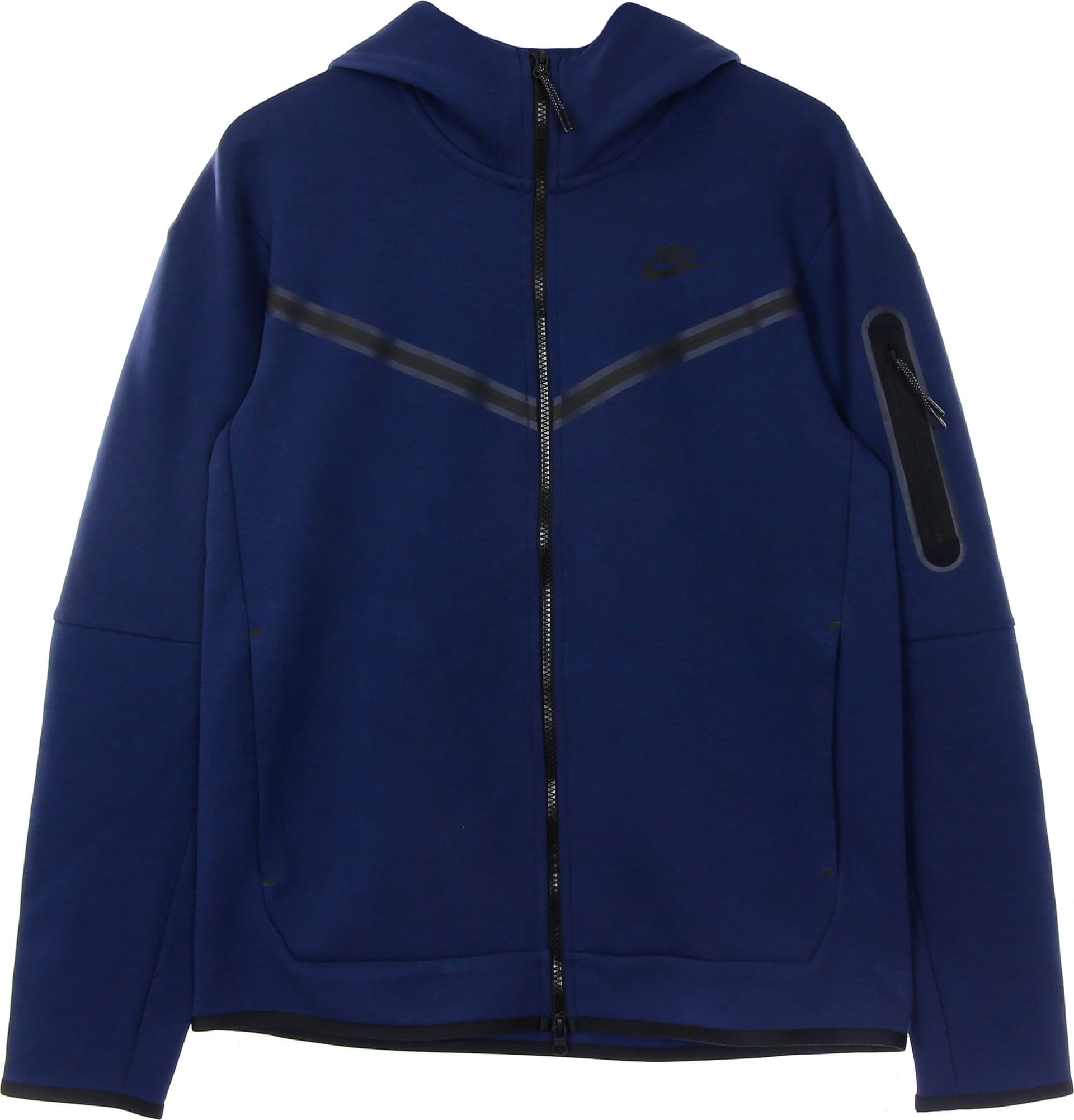 Nike Felpa Leggera Cappuccio Zip Uomo Sportswear Tech Fleece Hoodie Midnight Navy/black – XL – giacca