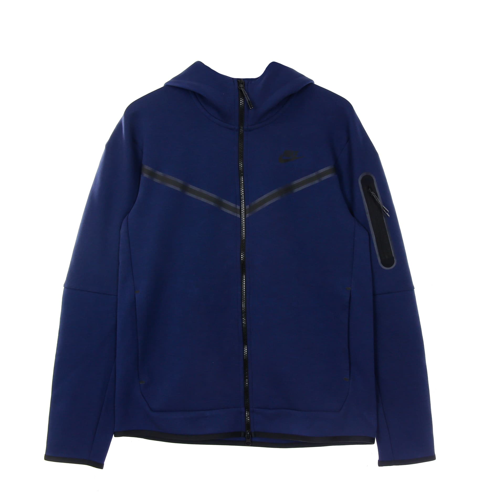 Nike Felpa Leggera Cappuccio Zip Uomo Sportswear Tech Fleece Hoodie Midnight Navy/black - 4