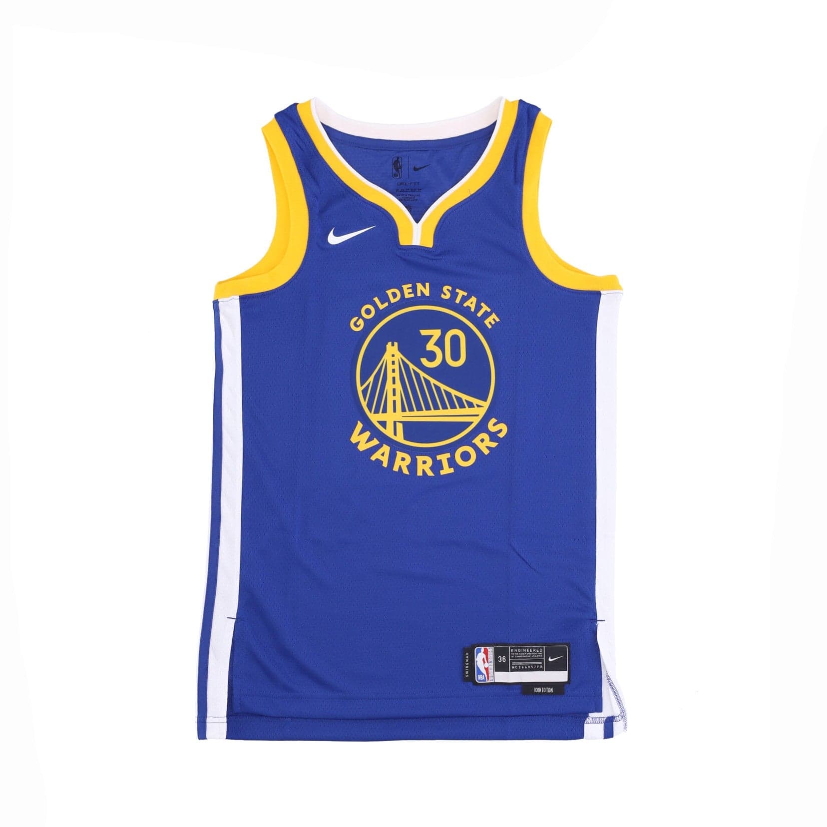 NIKE NBA Canotta Basket Uomo Nba Icon Edition 22 Dri-fit Swingman No 30 Stephen Curry Golwar Rush Blue - 5