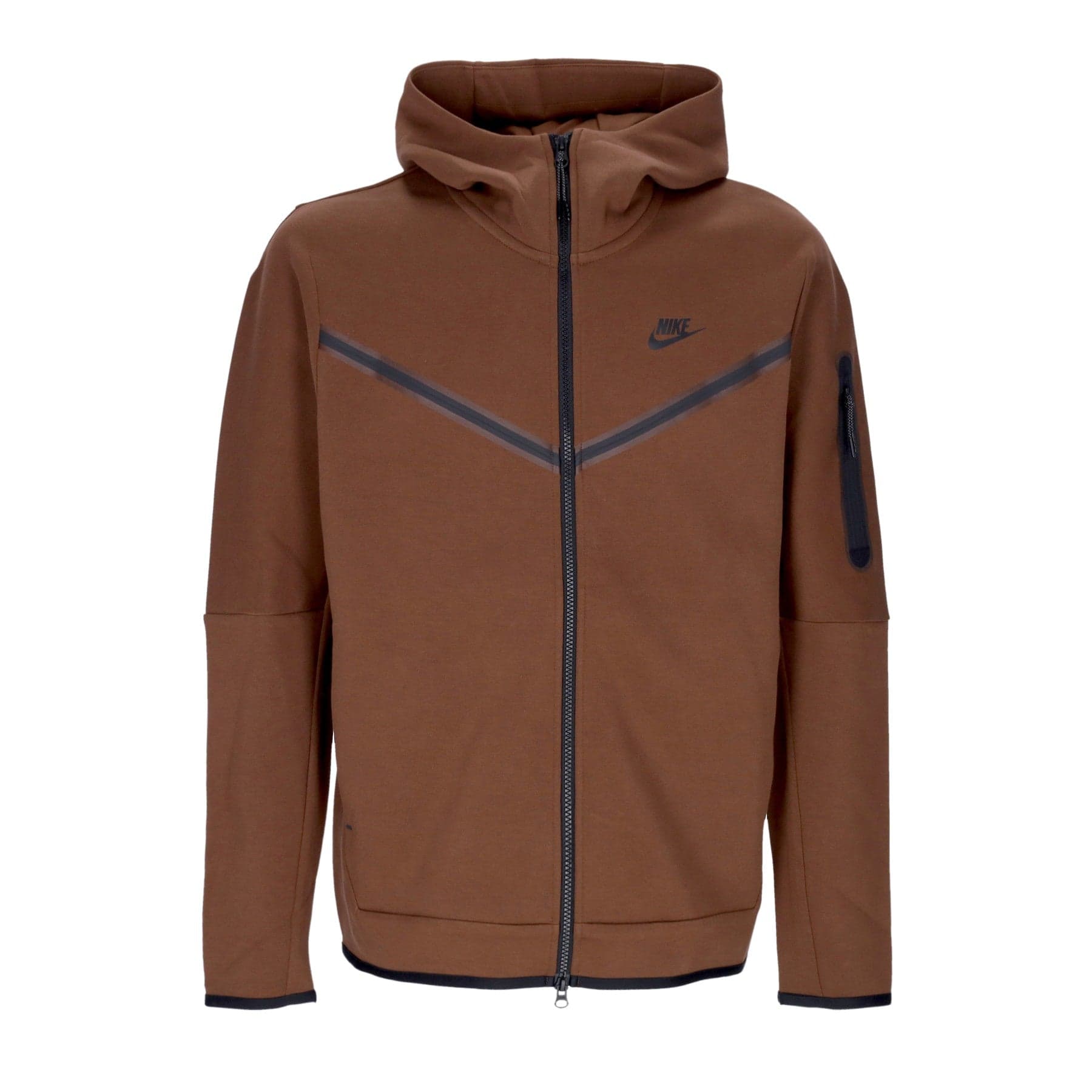 Nike Felpa Leggera Cappuccio Zip Uomo Sportswear Tech Fleece Hoodie Cacao Wow/black - 4