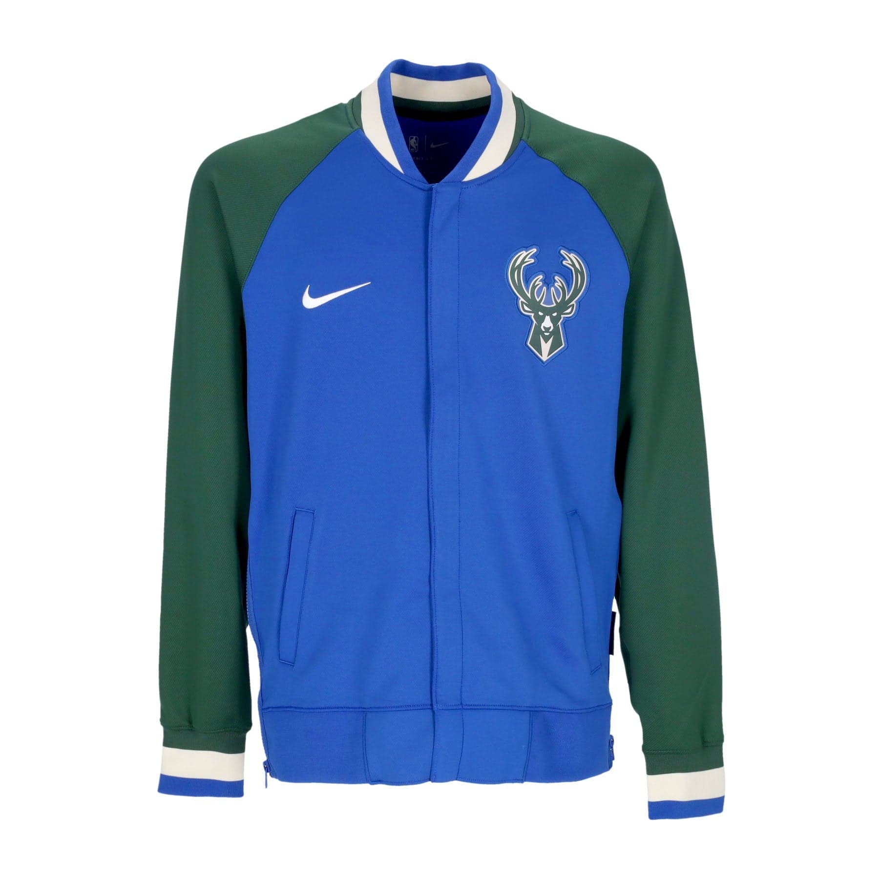 NIKE NBA Felpa Leggera College Uomo Nba City Edition Dri-fit Showtime Full-zip Jacket Milbuc Game Royal/fir/game Royal/white - 4