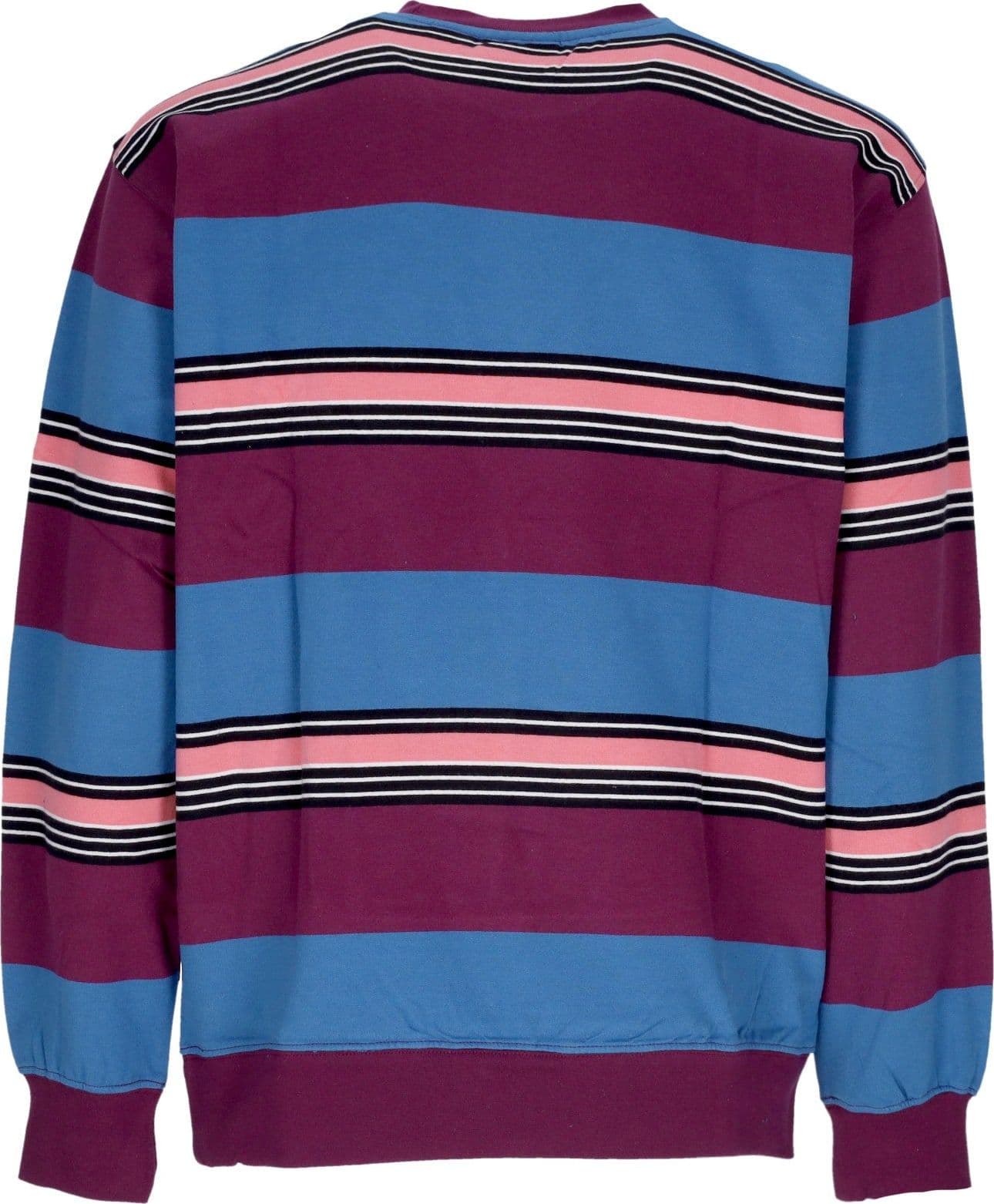 OBEY Felpa Girocollo Uomo Ender Stripe Crew Specialty Fleece Beetroot Multi – XL – maglia