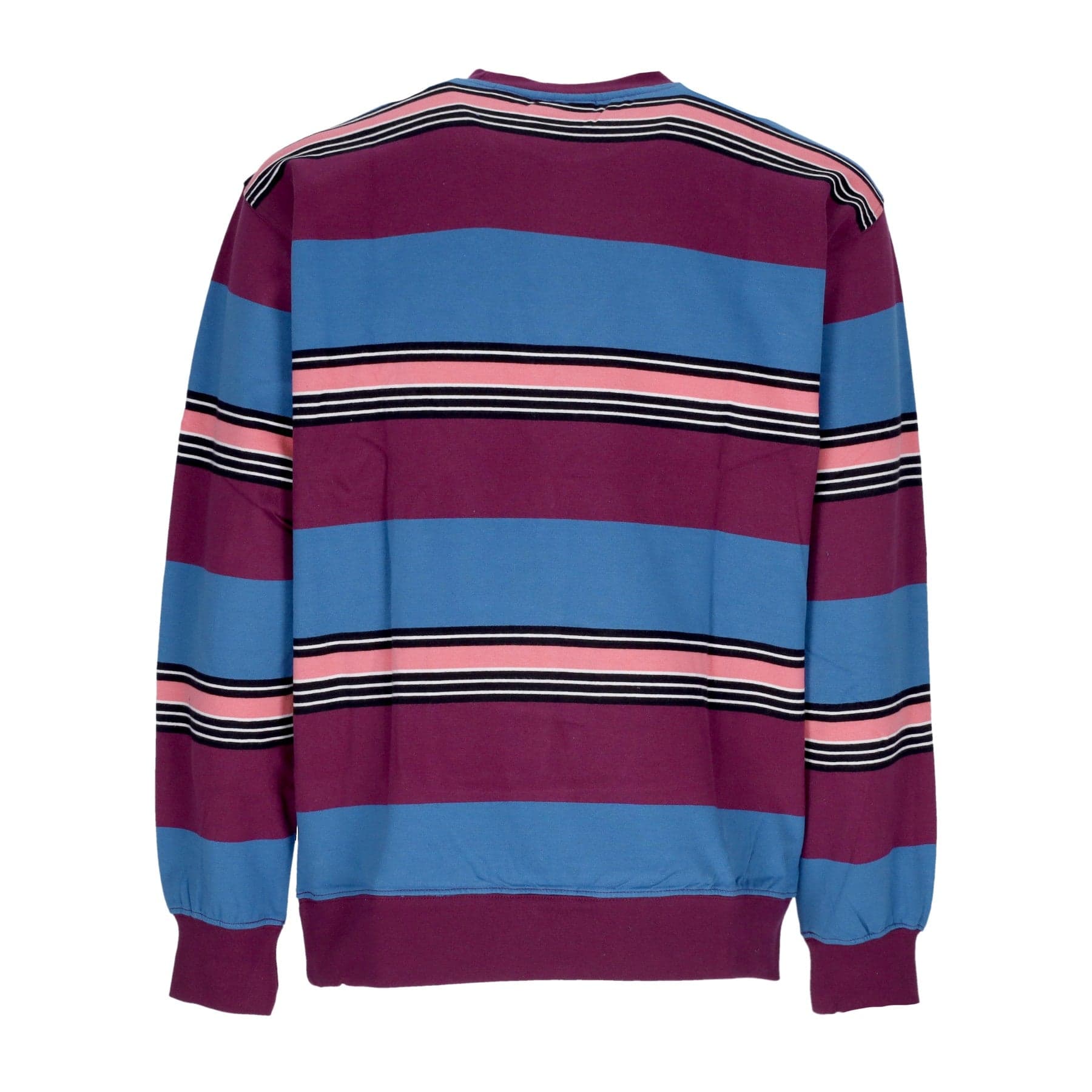 OBEY Felpa Girocollo Uomo Ender Stripe Crew Specialty Fleece Beetroot Multi - 3